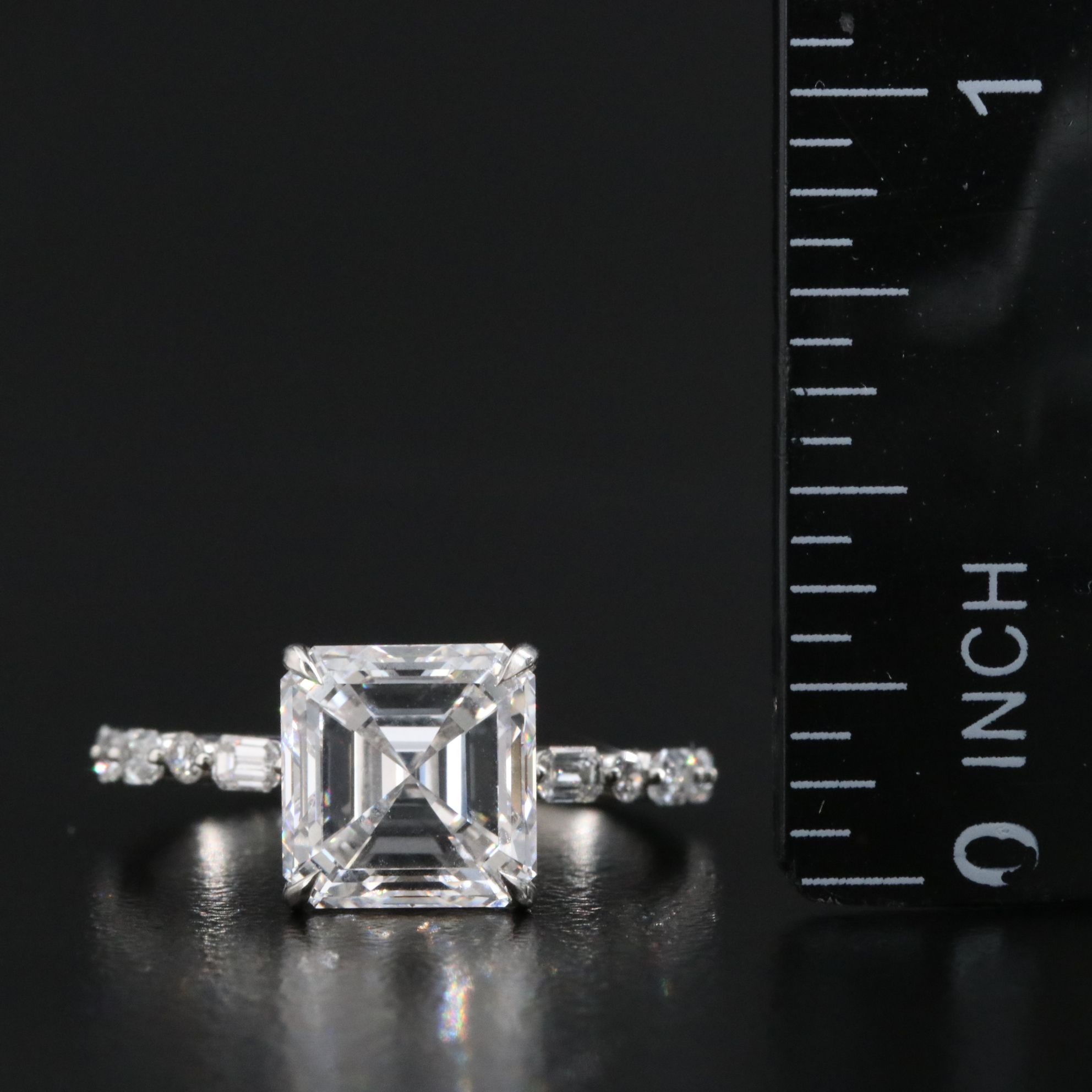 Platinum 4.23 CTW Lab Grown Diamond Ring with IGI Report