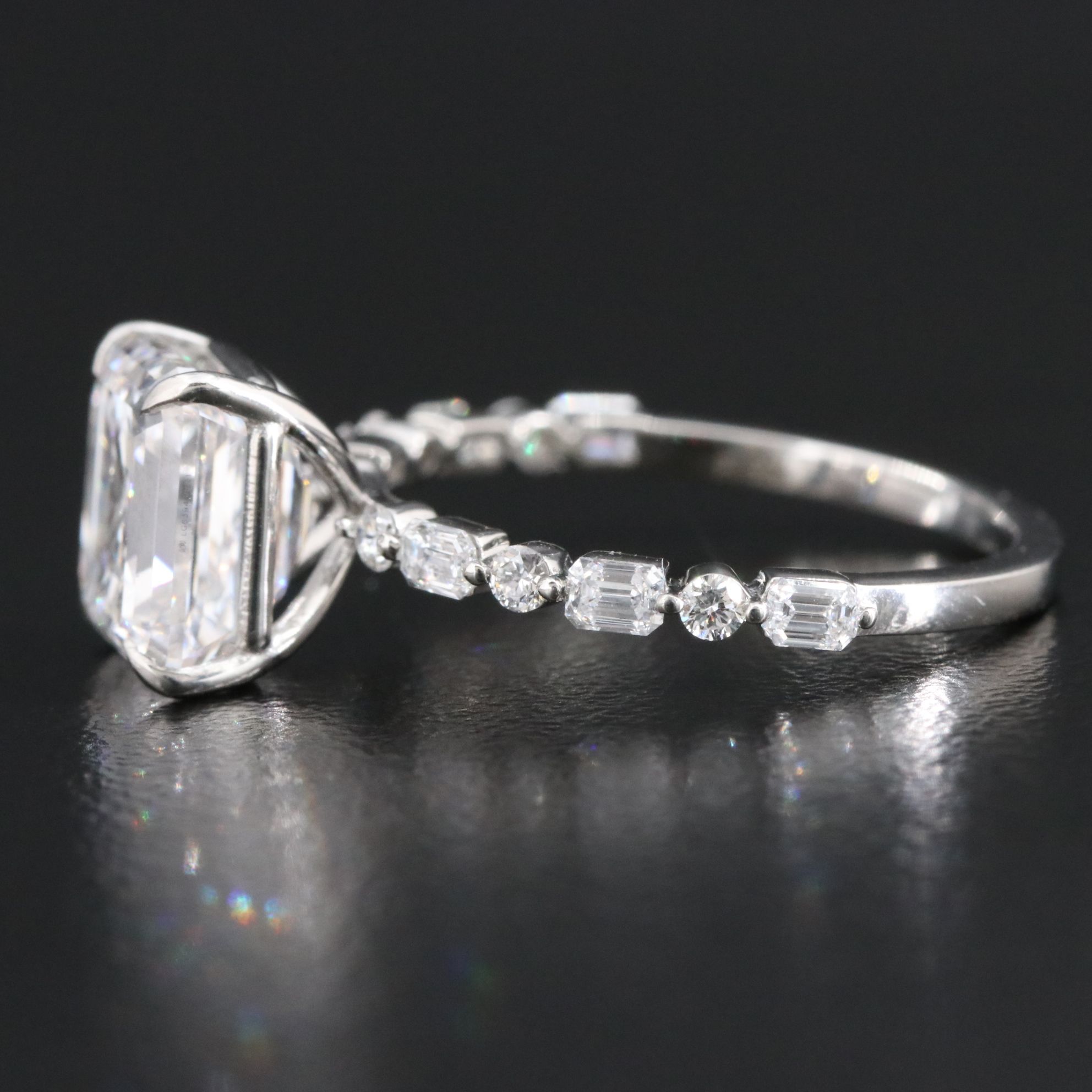 Platinum 4.23 CTW Lab Grown Diamond Ring with IGI Report