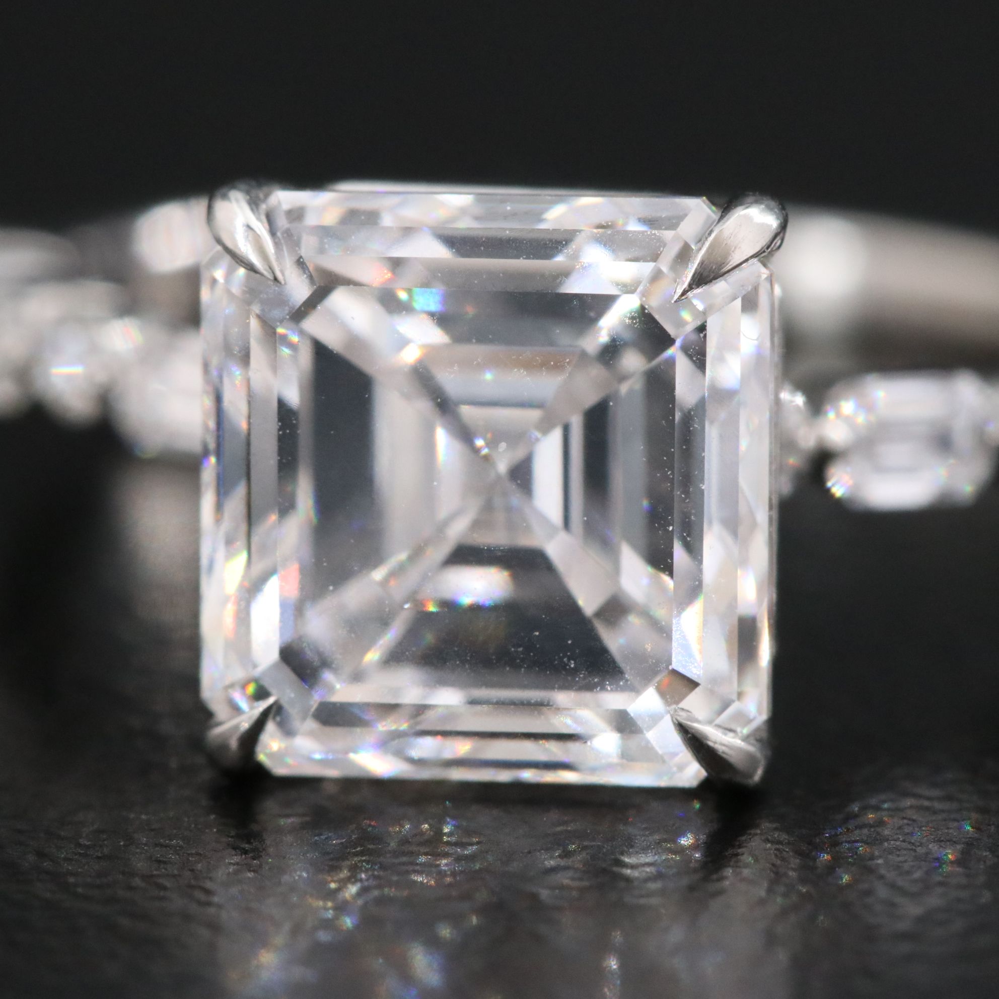 Platinum 4.23 CTW Lab Grown Diamond Ring with IGI Report