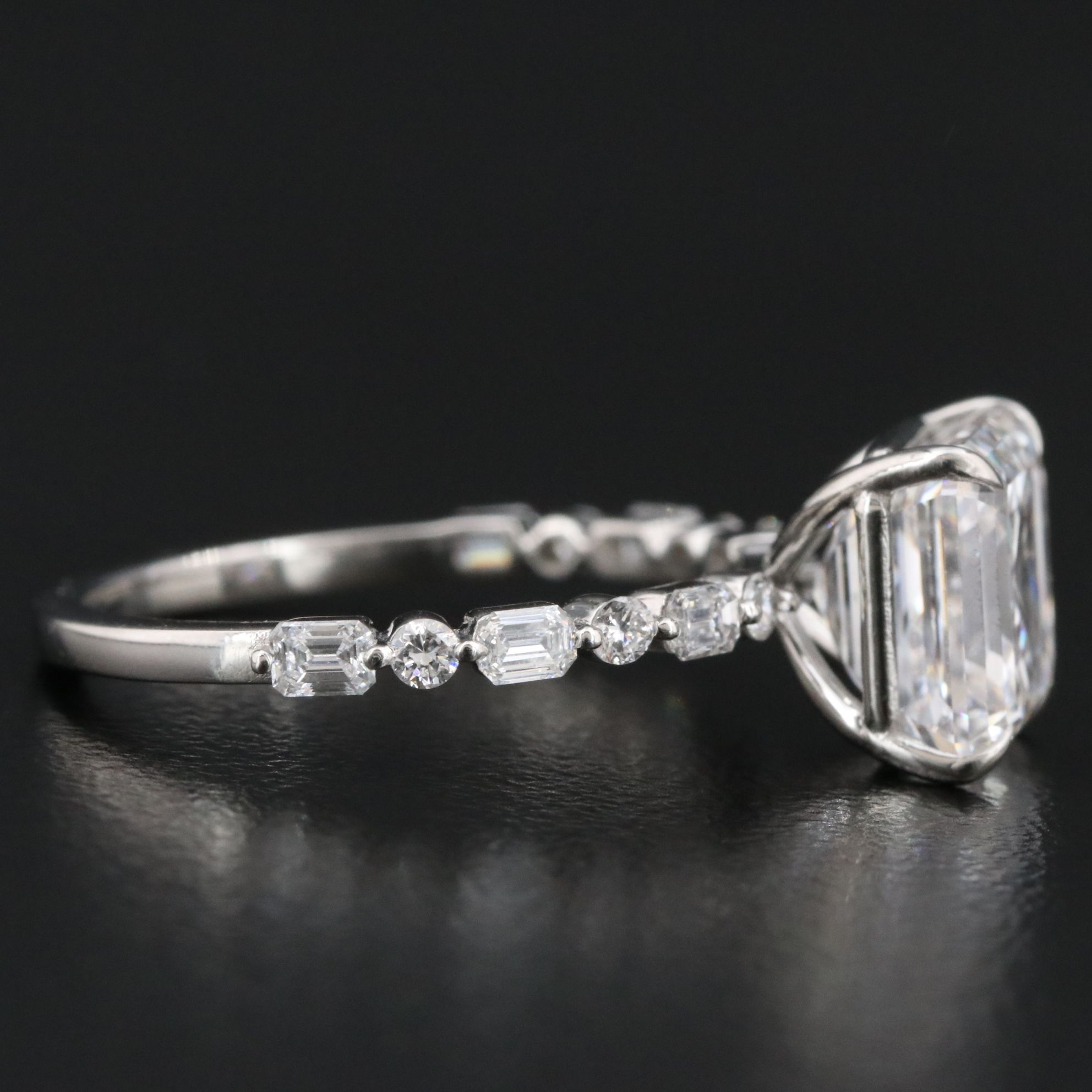 Platinum 4.23 CTW Lab Grown Diamond Ring with IGI Report