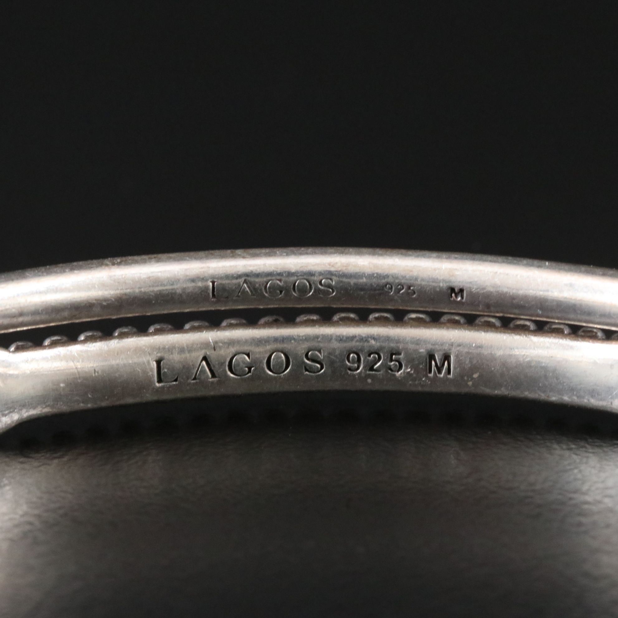 Lagos Signature Caviar Sterling Beaded Bangle Bracelets