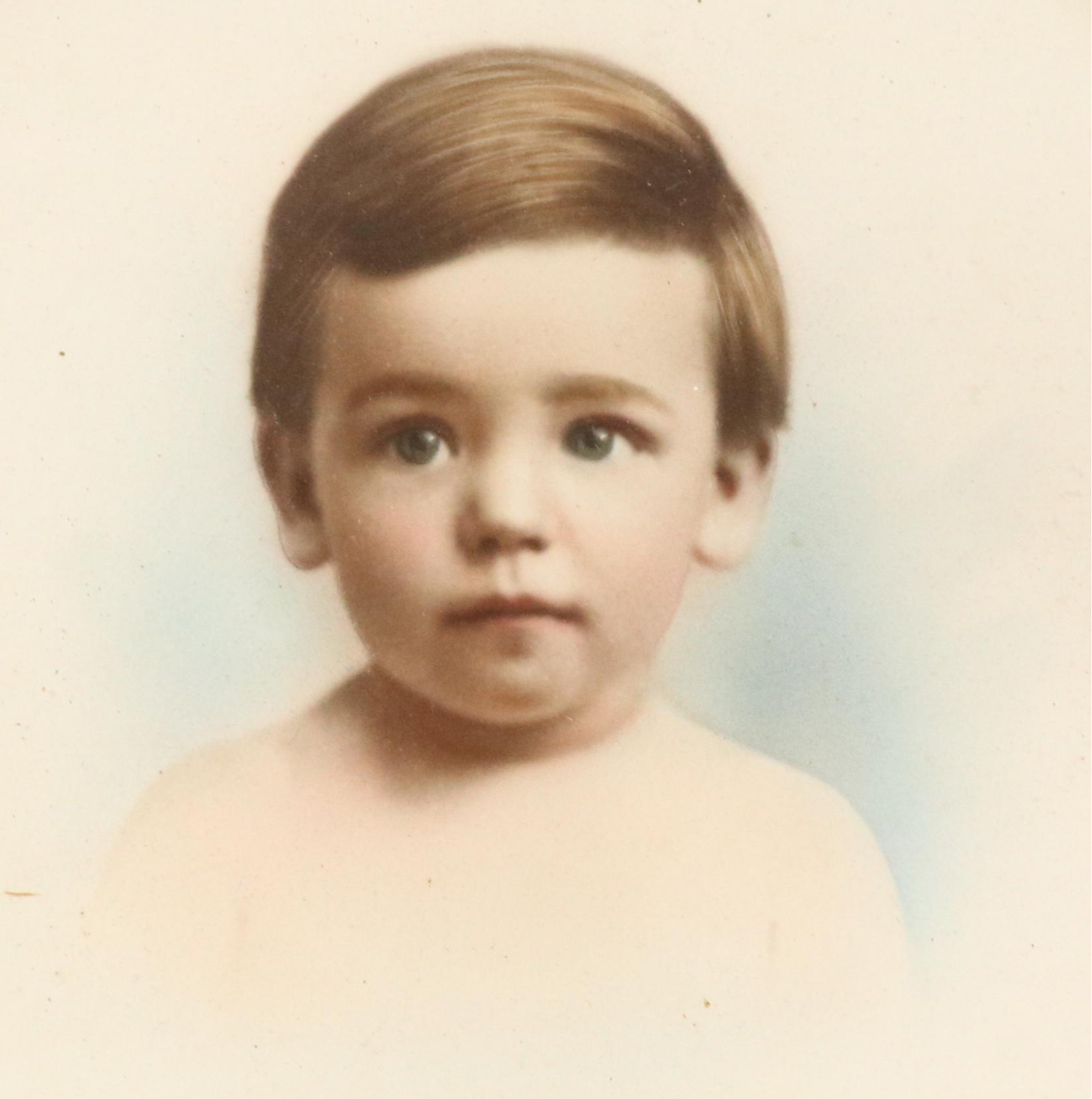 Hand-Colored Portrait Photograph of Young Boy and Various Prints