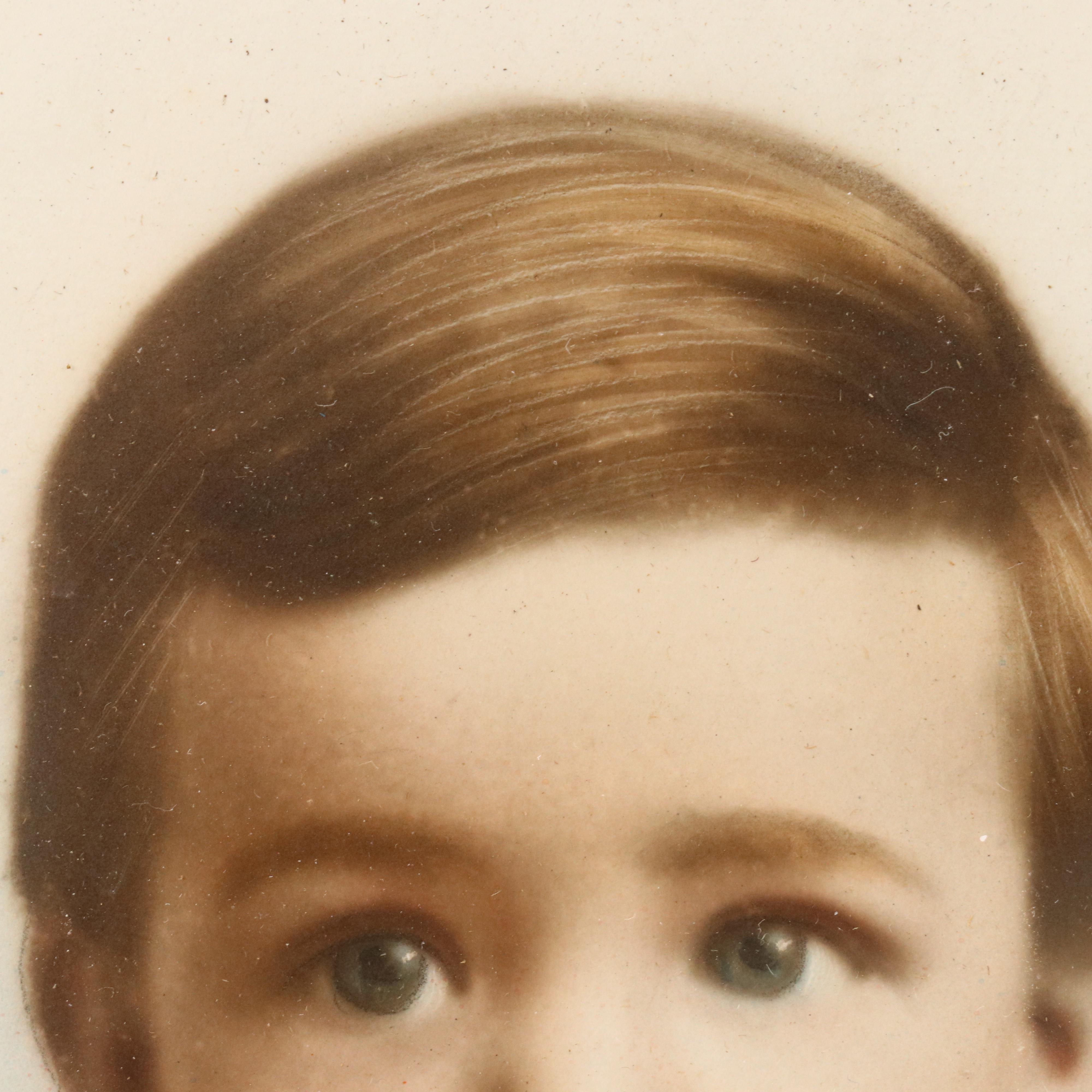 Hand-Colored Portrait Photograph of Young Boy and Various Prints