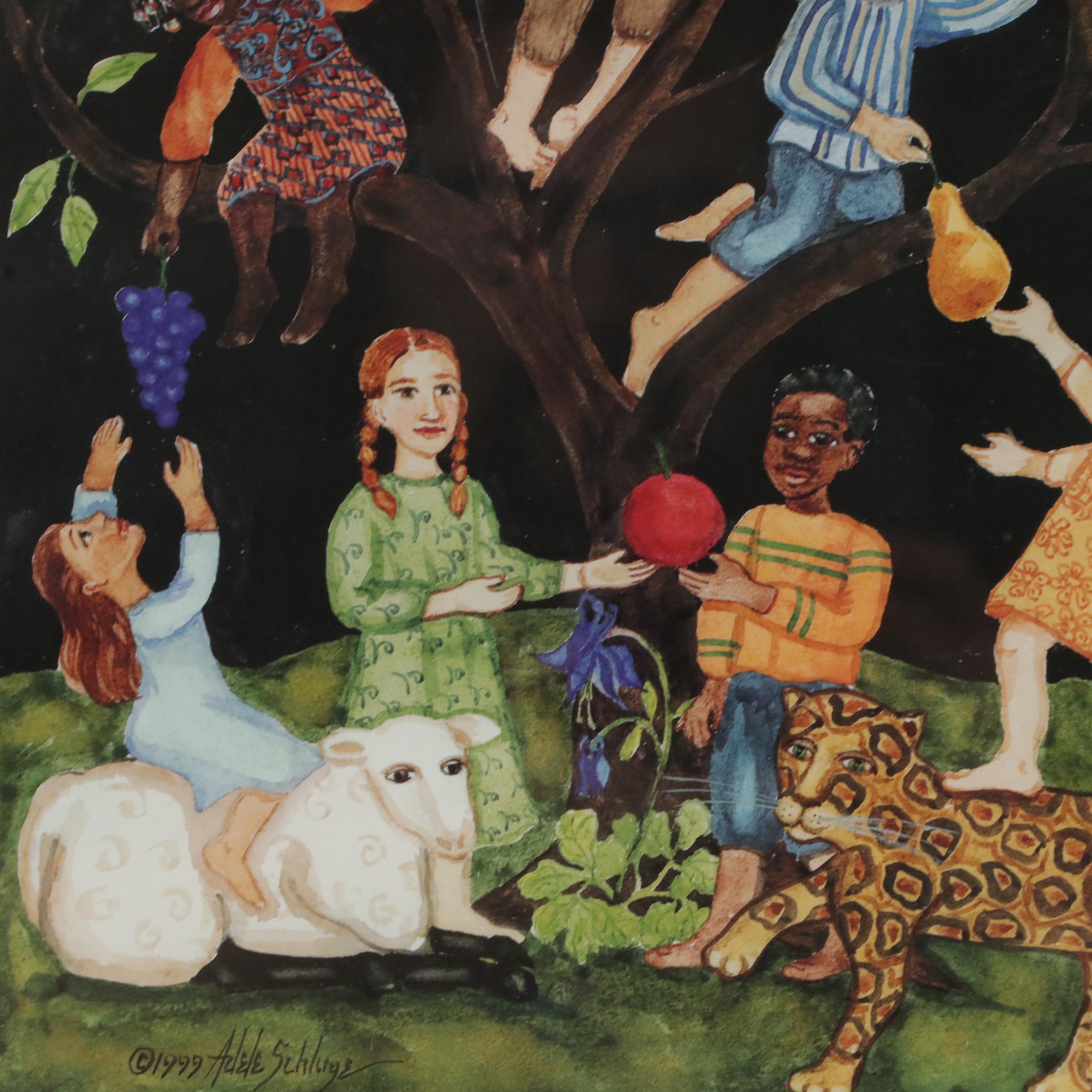 E. Adele Schluge Offset Lithograph Poster "Share Peace," Circa 1999