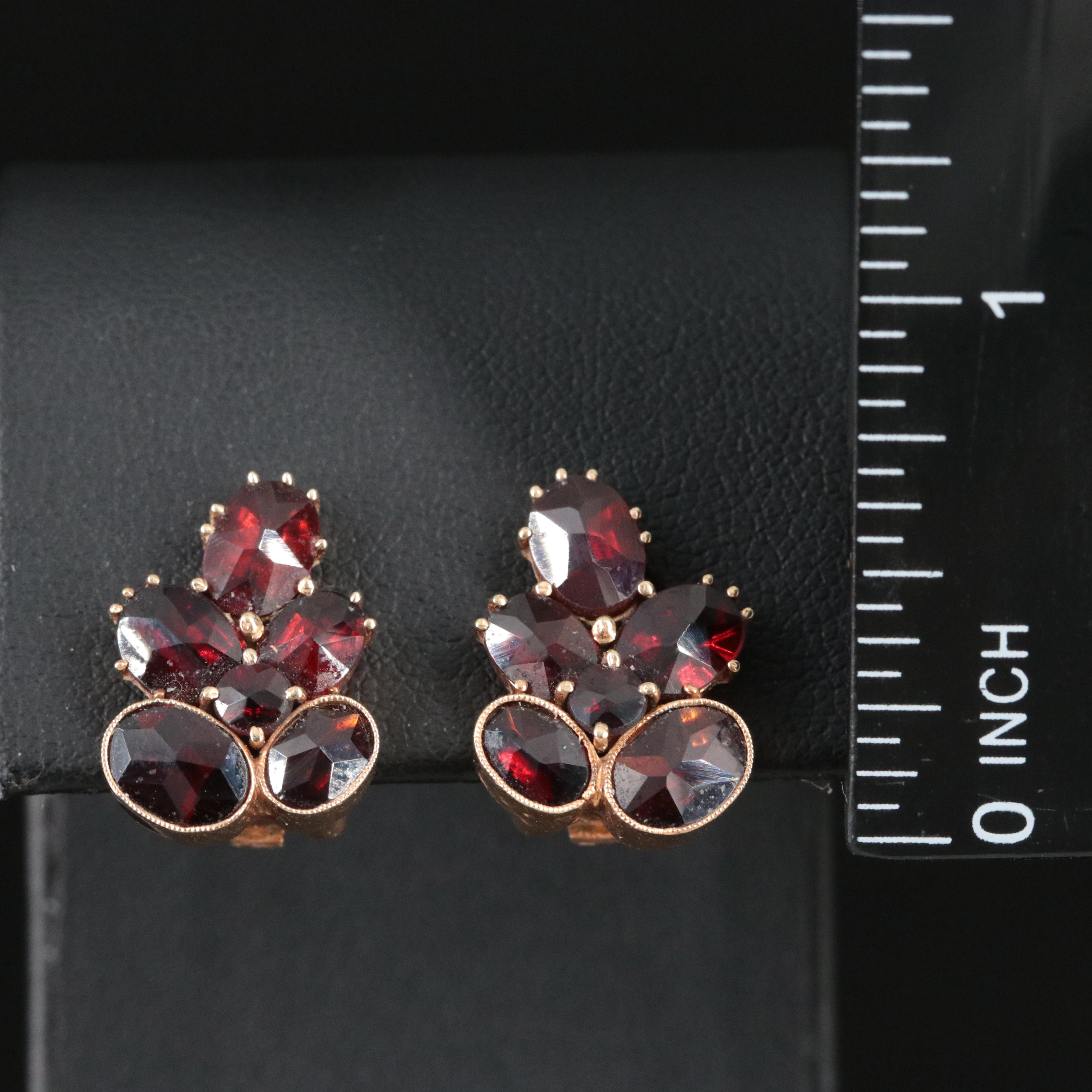 10K Garnet Earrings