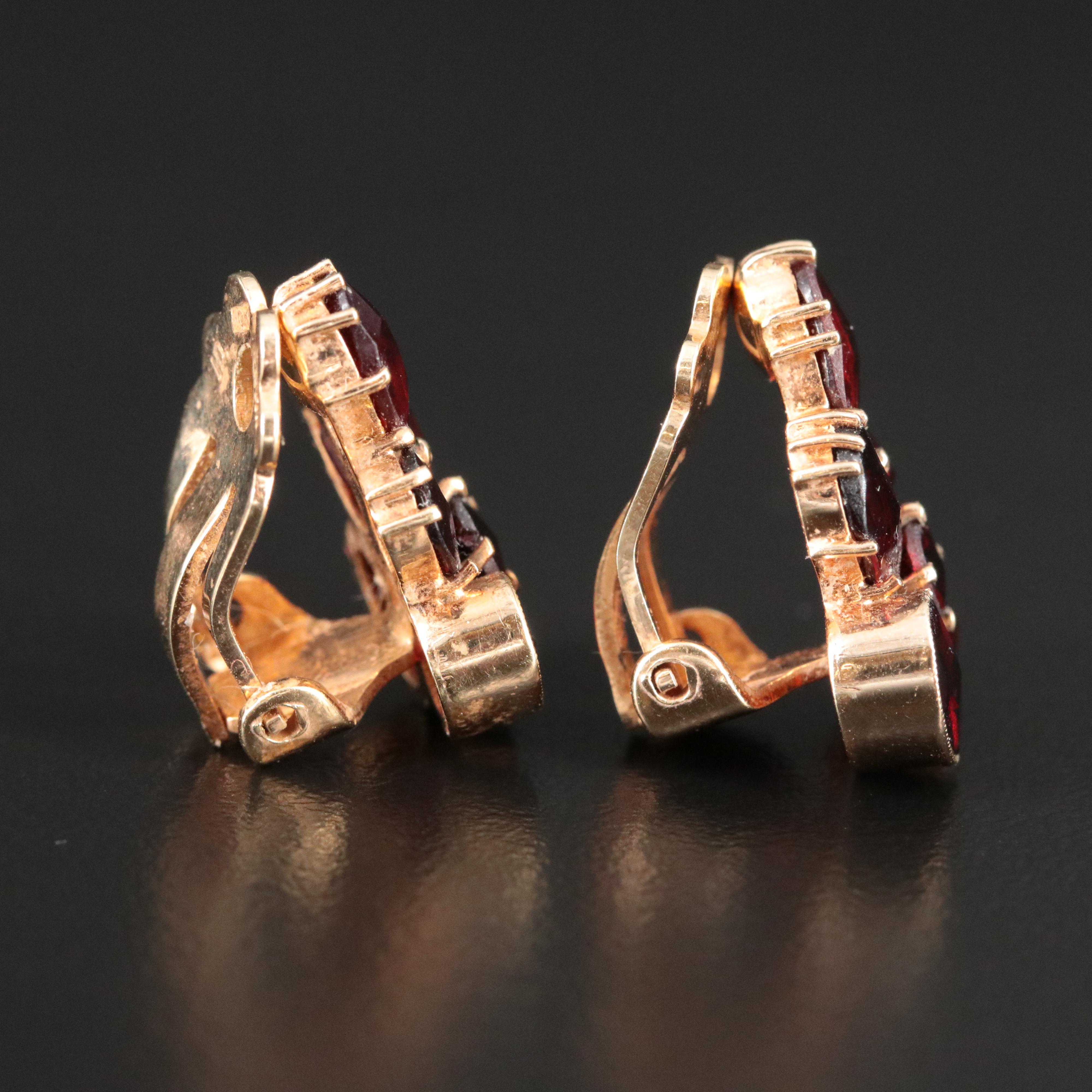 10K Garnet Earrings