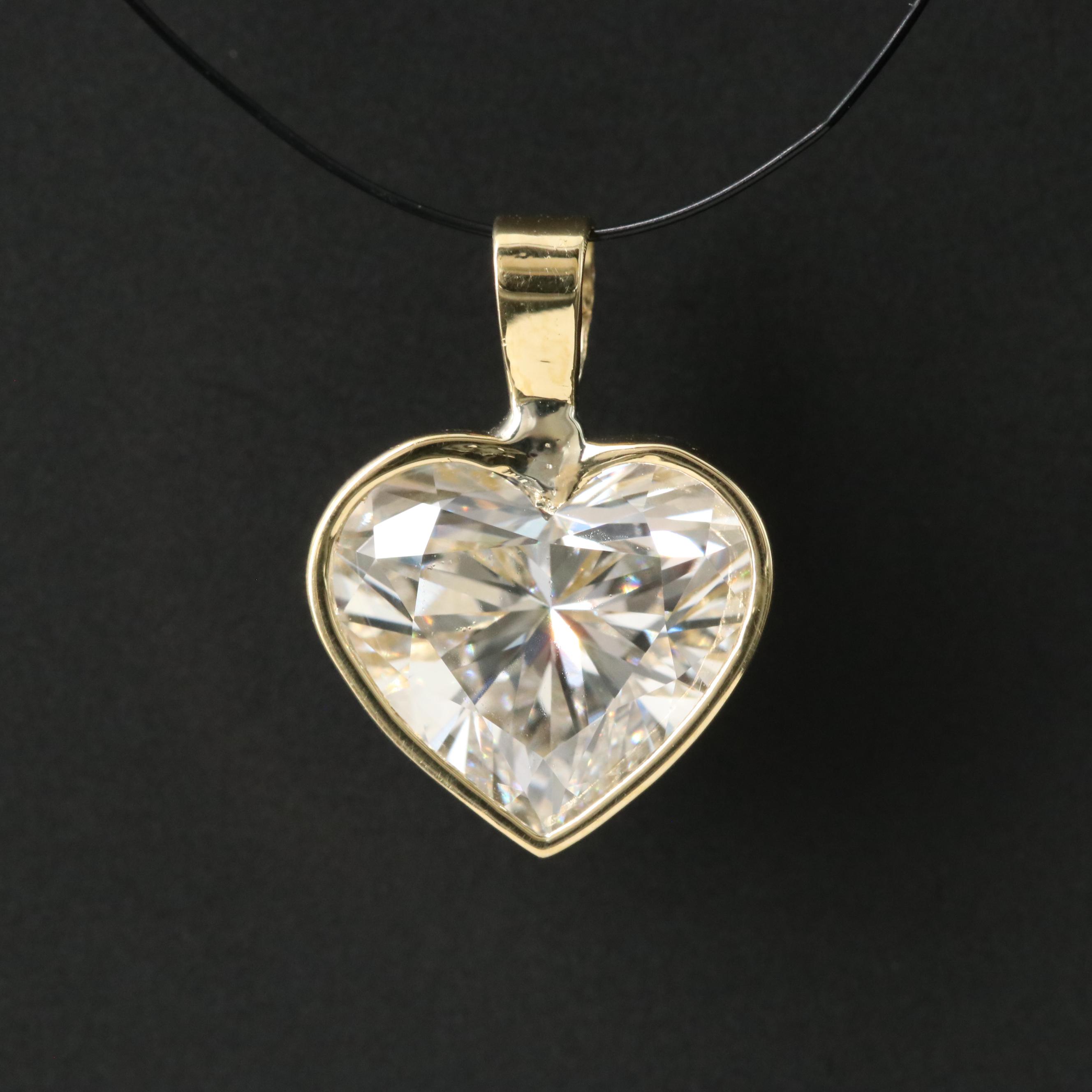 18K 2.06 CT Lab Grown Diamond Pendant with IGI Report