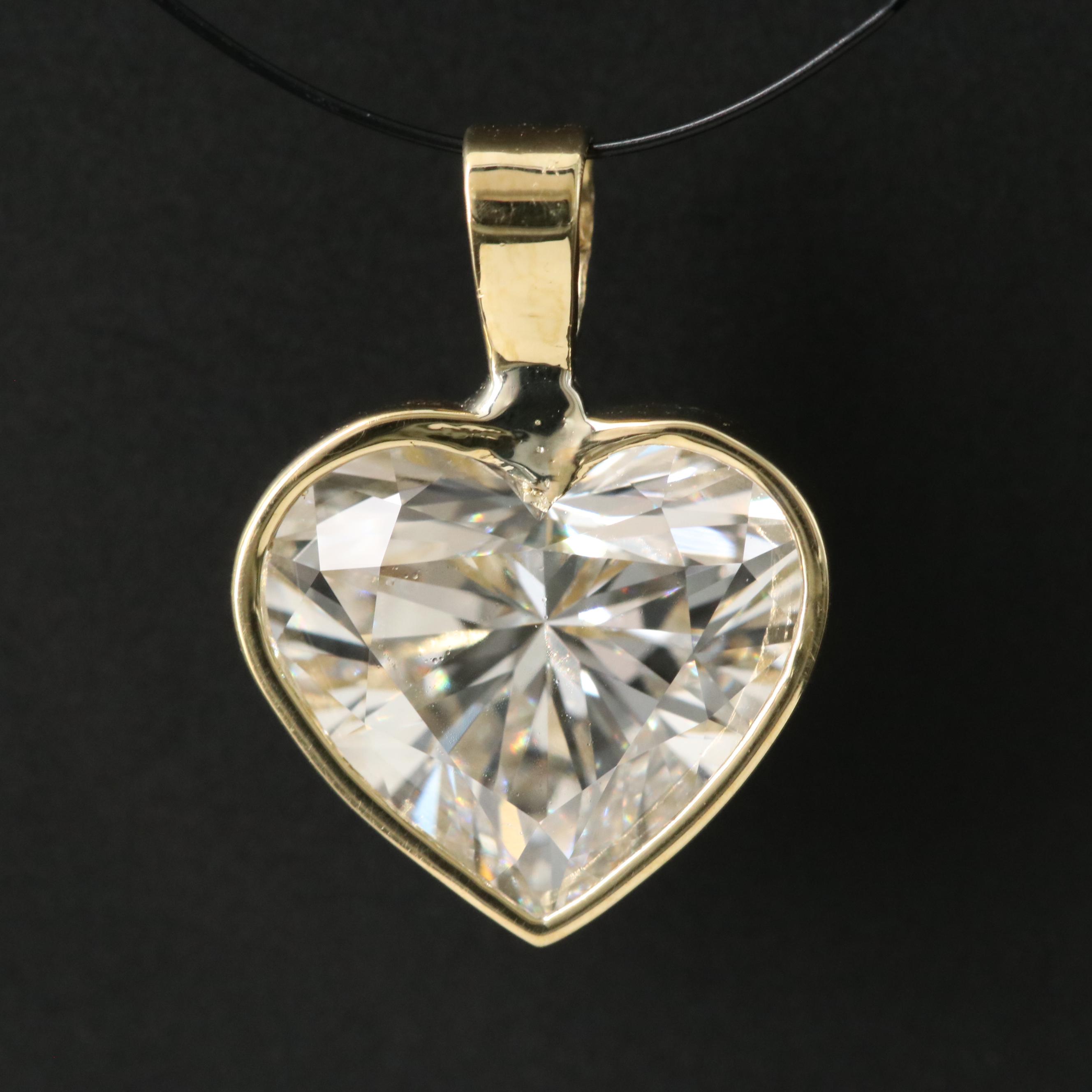 18K 2.06 CT Lab Grown Diamond Pendant with IGI Report