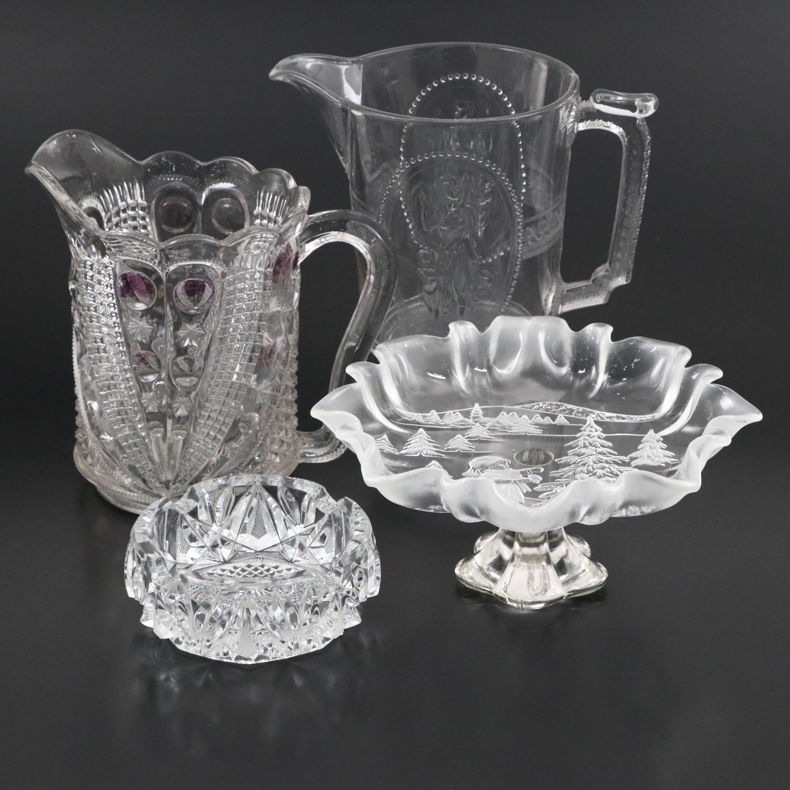 Richards & Hartley Cupid and Venus with Other EAPG  Pitcher and Other Tableware