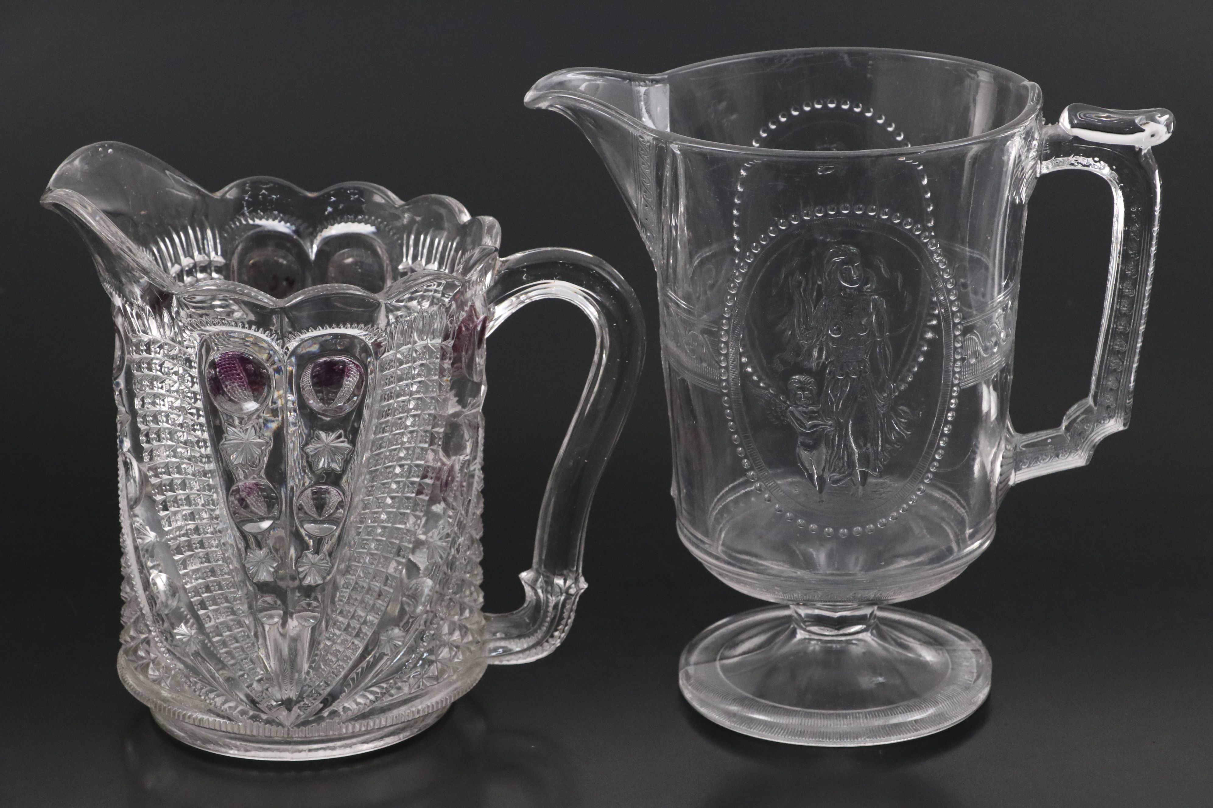 Richards & Hartley Cupid and Venus with Other EAPG  Pitcher and Other Tableware