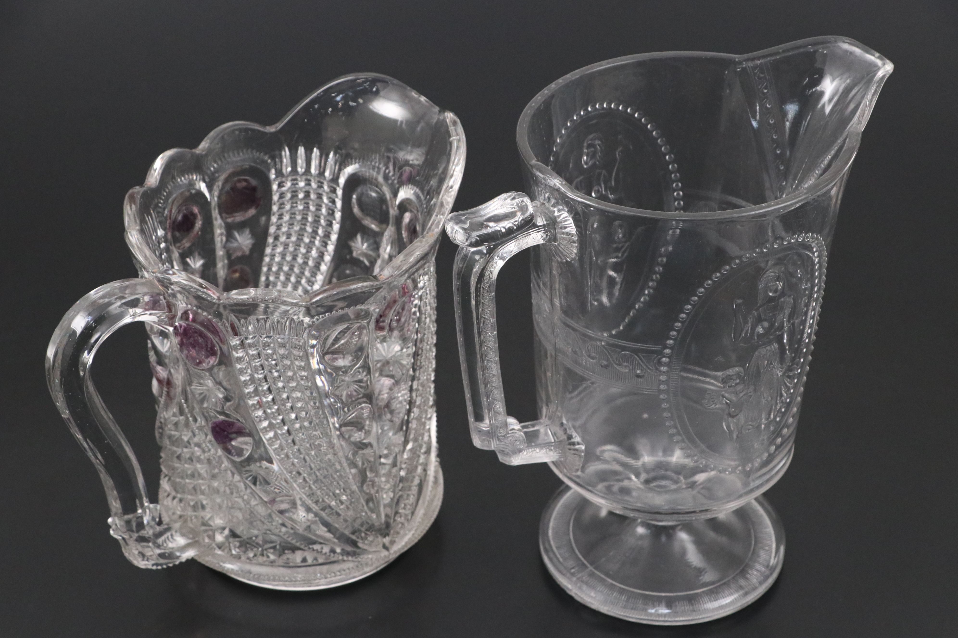 Richards & Hartley Cupid and Venus with Other EAPG  Pitcher and Other Tableware