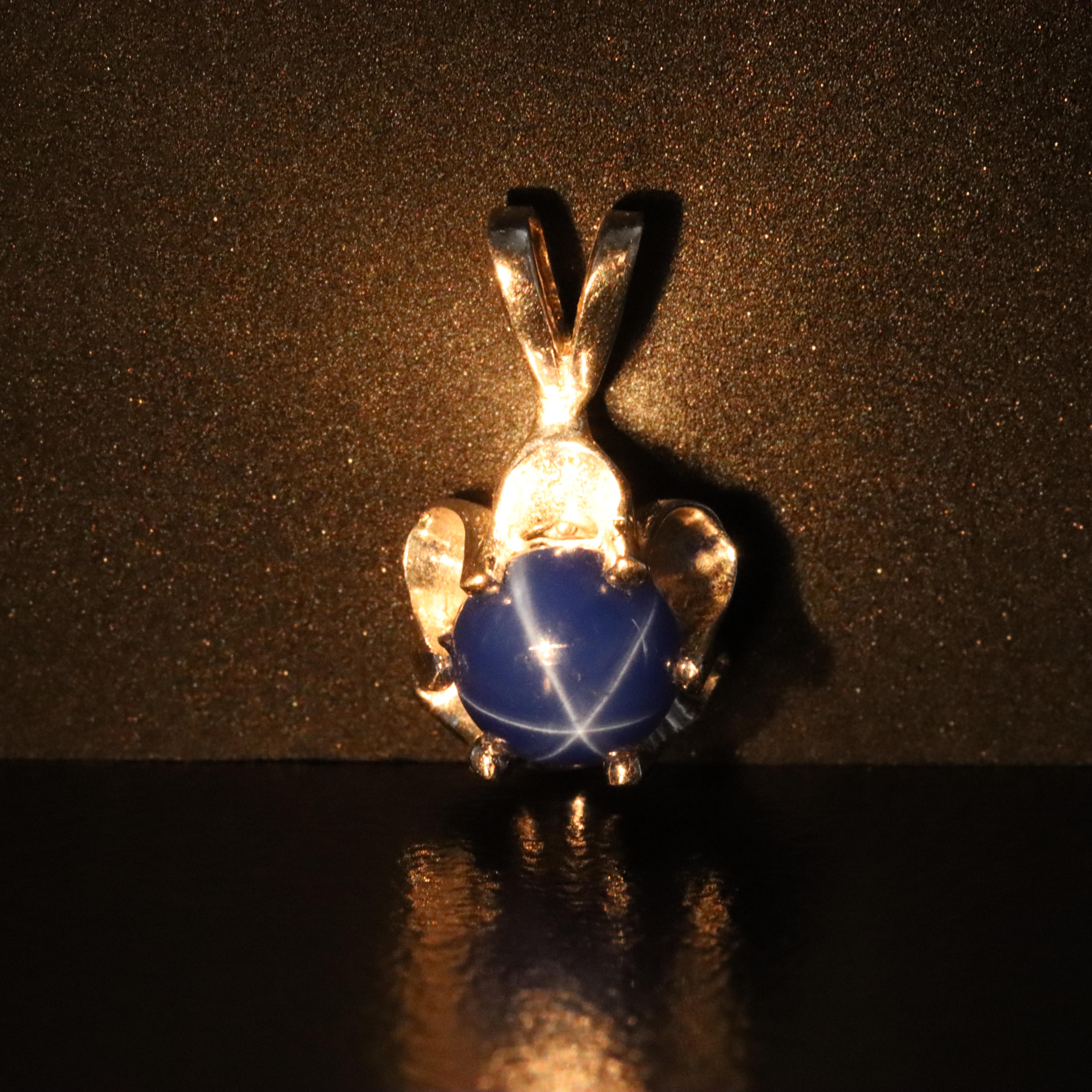 14K Star Sapphire Pendant