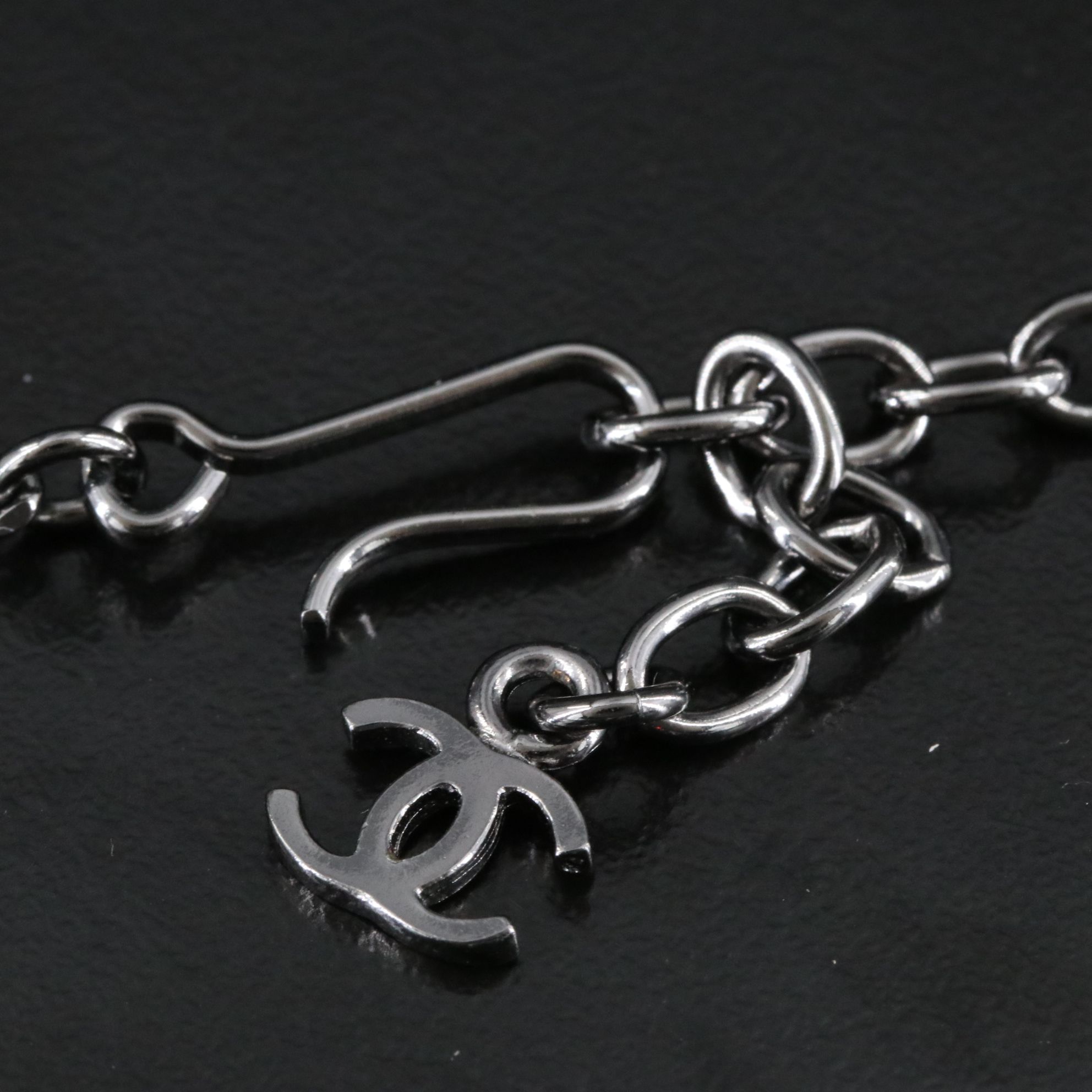 Chanel CC Crystal Blackened Necklace 2003