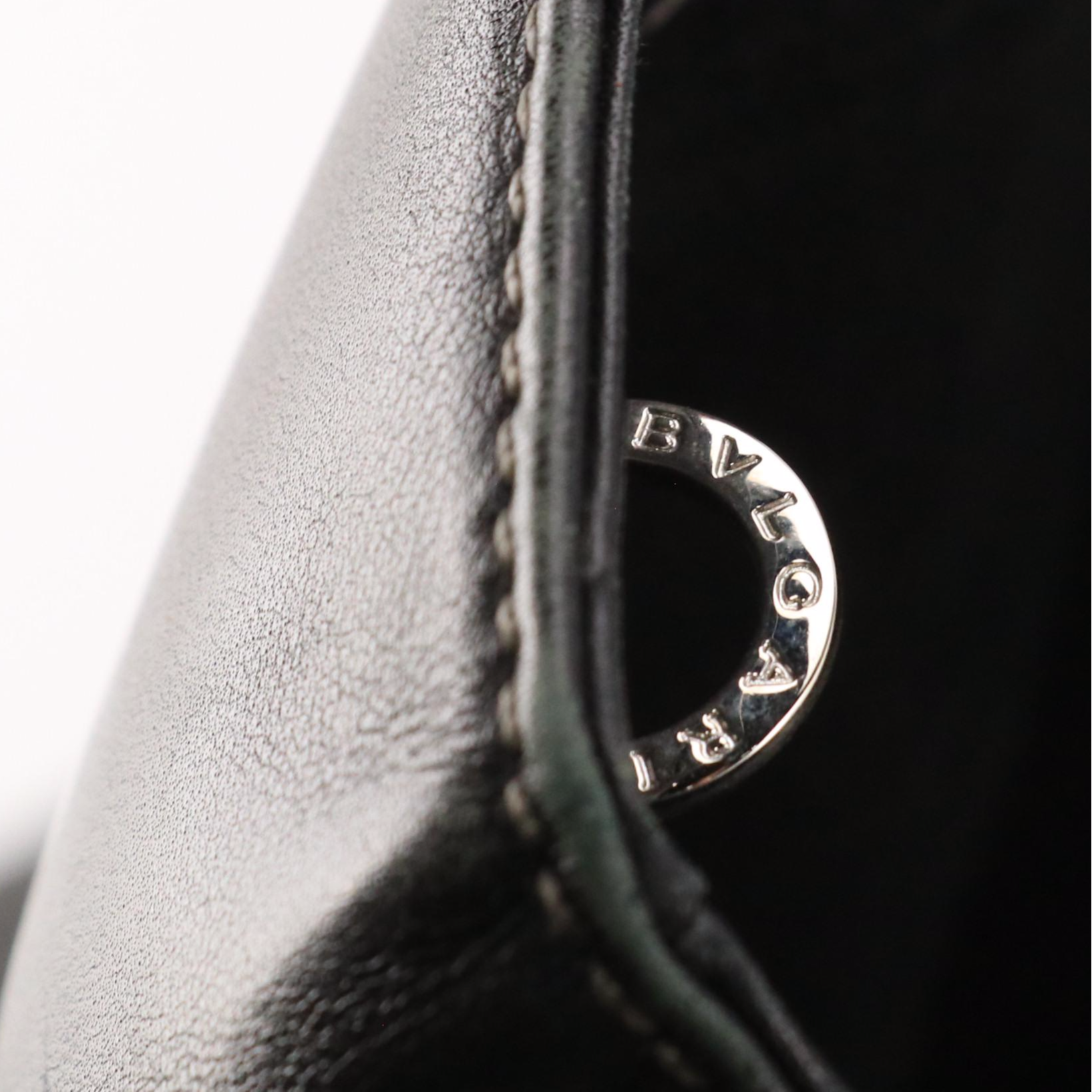 BVLGARI Tall Tote in Black Leather