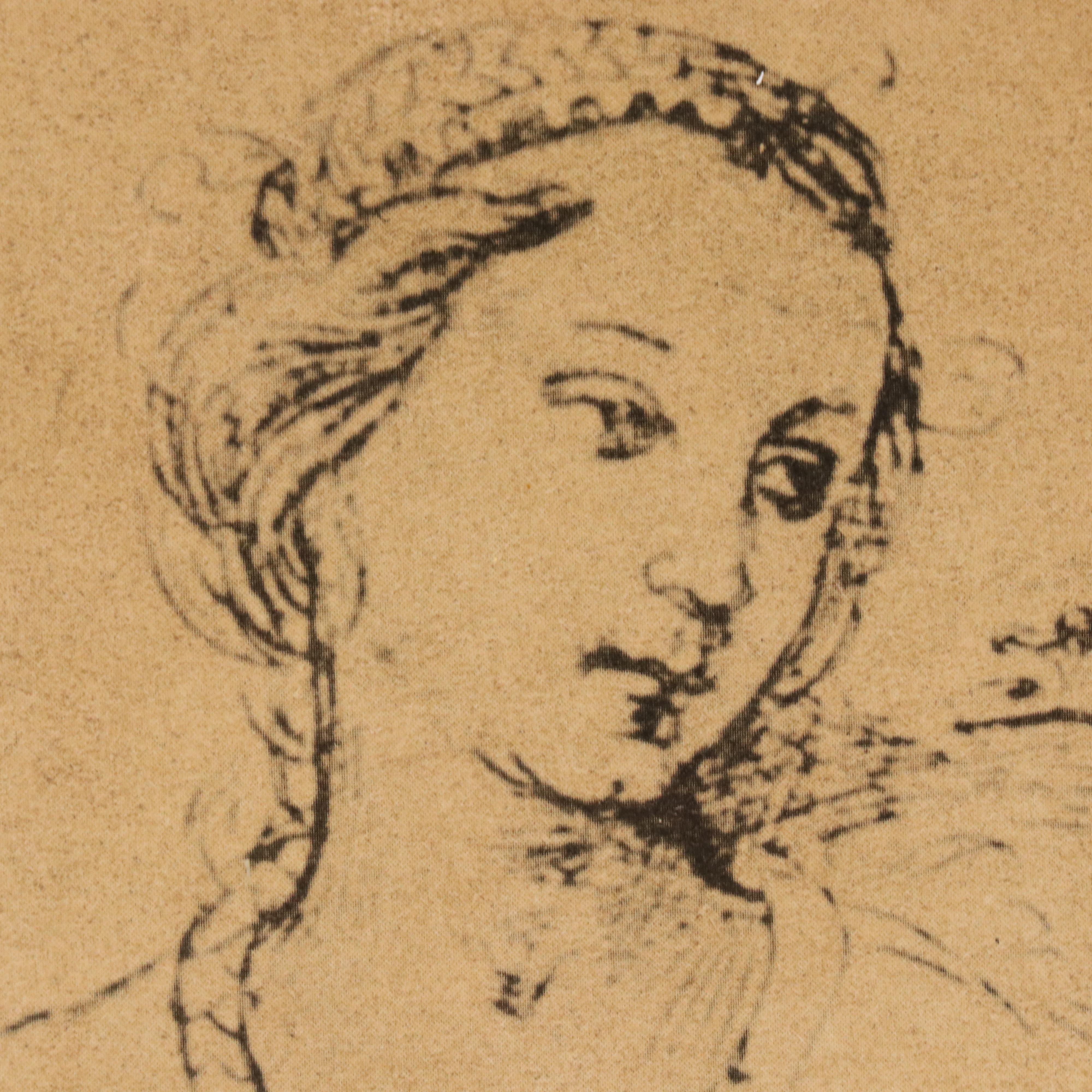 Offset Lithographs After Raphael Portrait Studies, Late 20th–21st Century