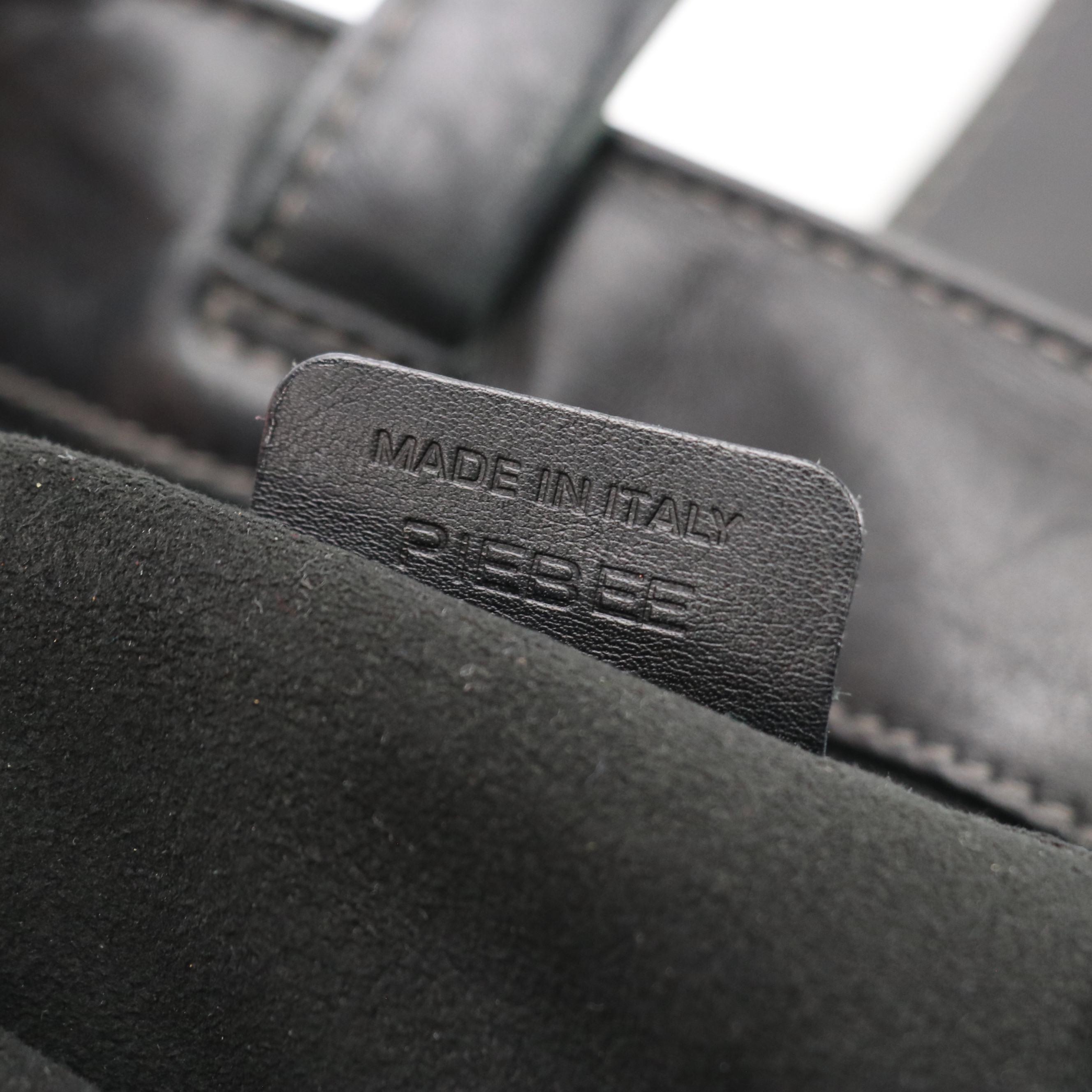 BVLGARI Tall Tote in Black Leather