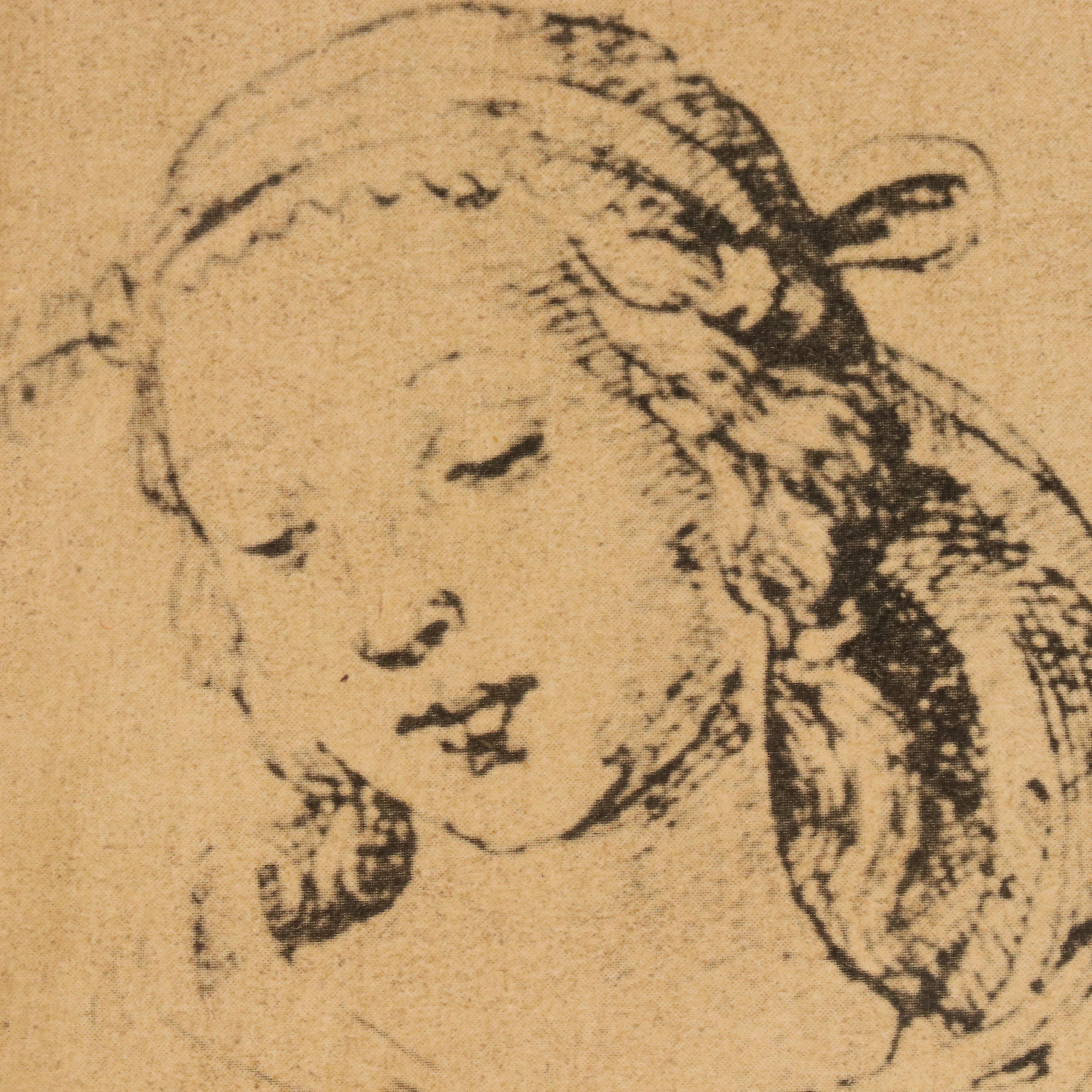 Offset Lithographs After Raphael Portrait Studies, Late 20th–21st Century