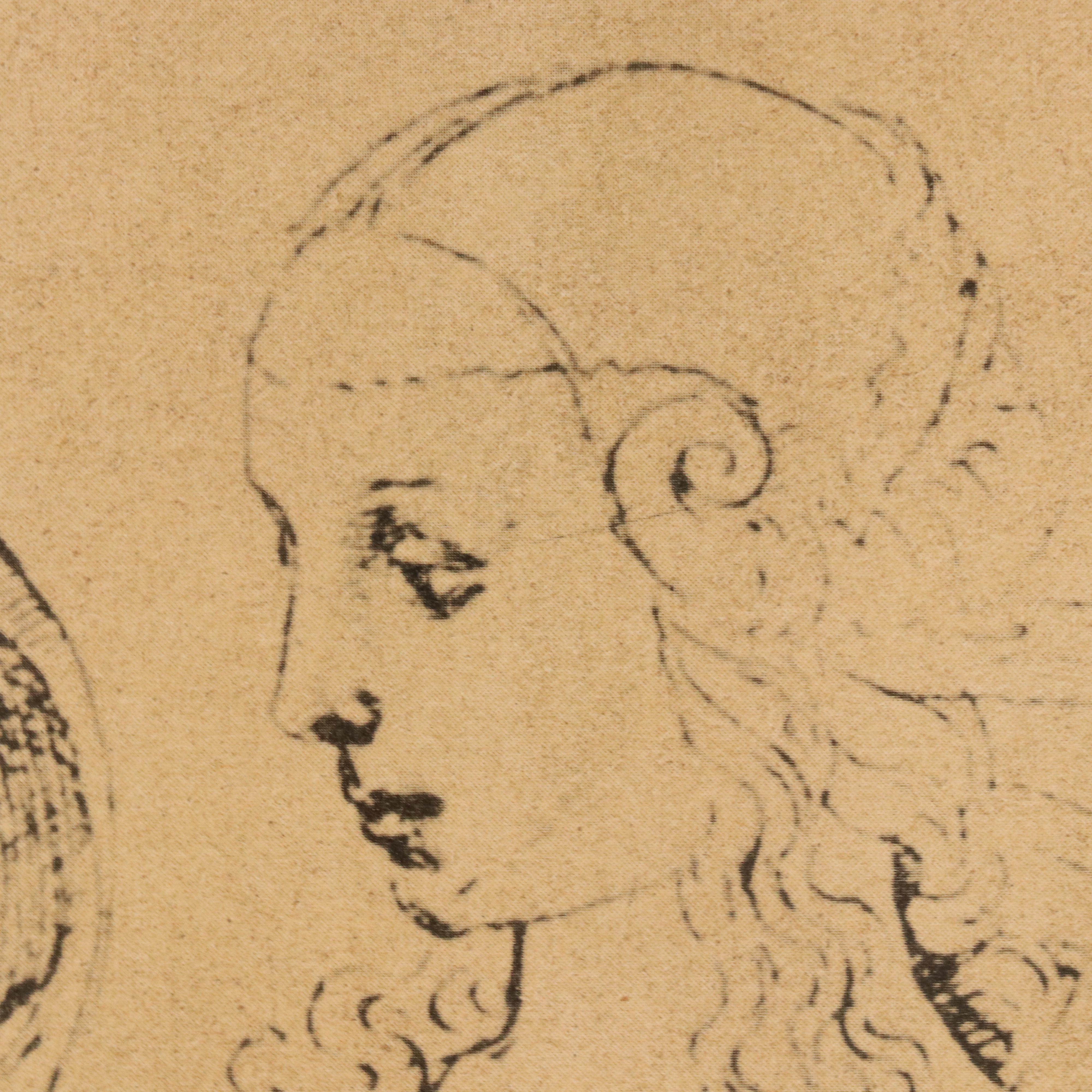 Offset Lithographs After Raphael Portrait Studies, Late 20th–21st Century