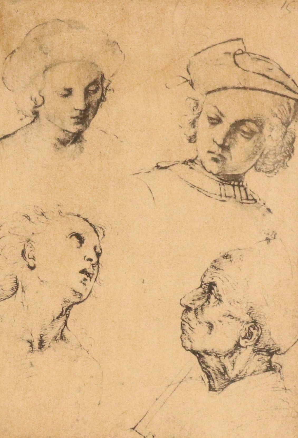 Offset Lithographs After Raphael Portrait Studies, Late 20th–21st Century