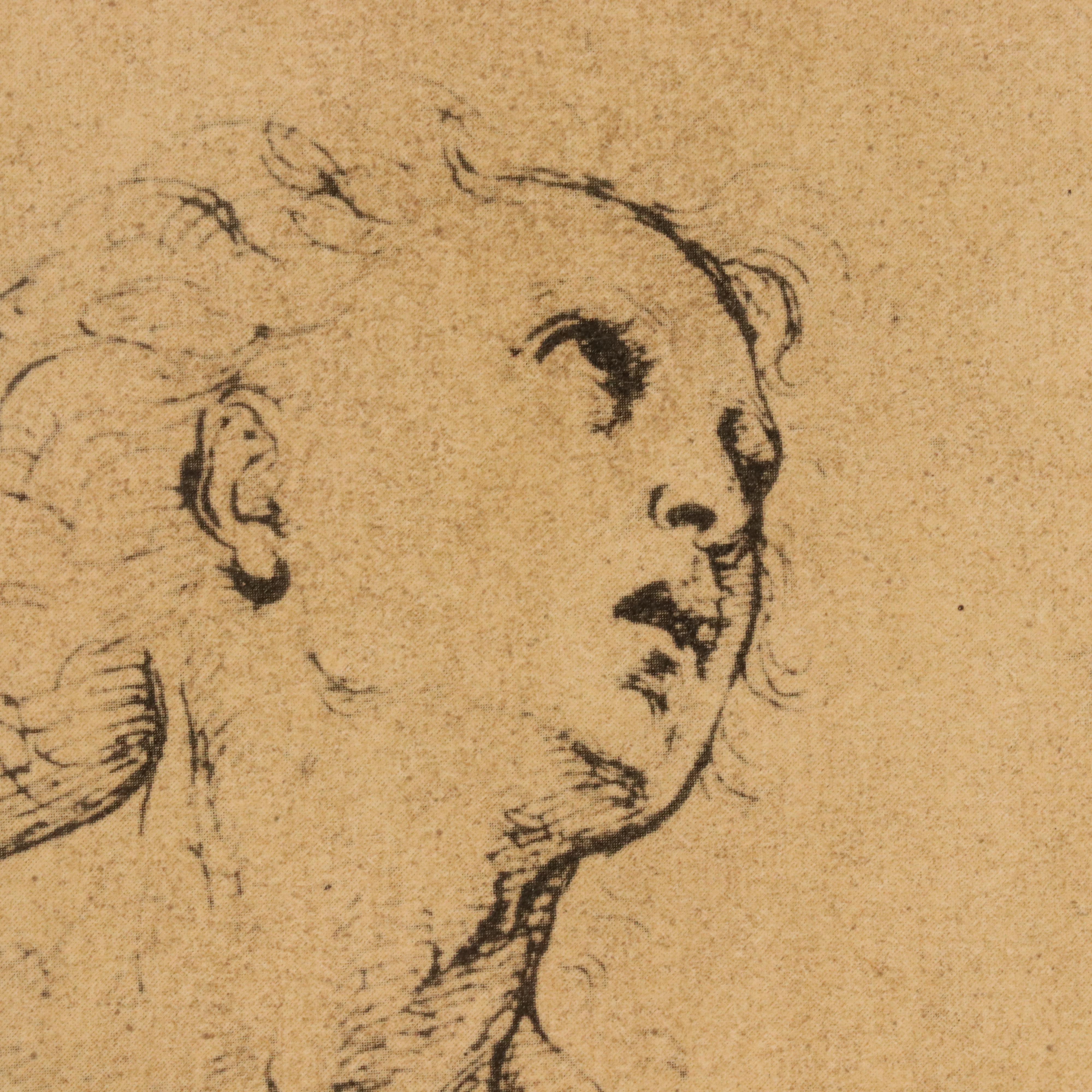 Offset Lithographs After Raphael Portrait Studies, Late 20th–21st Century