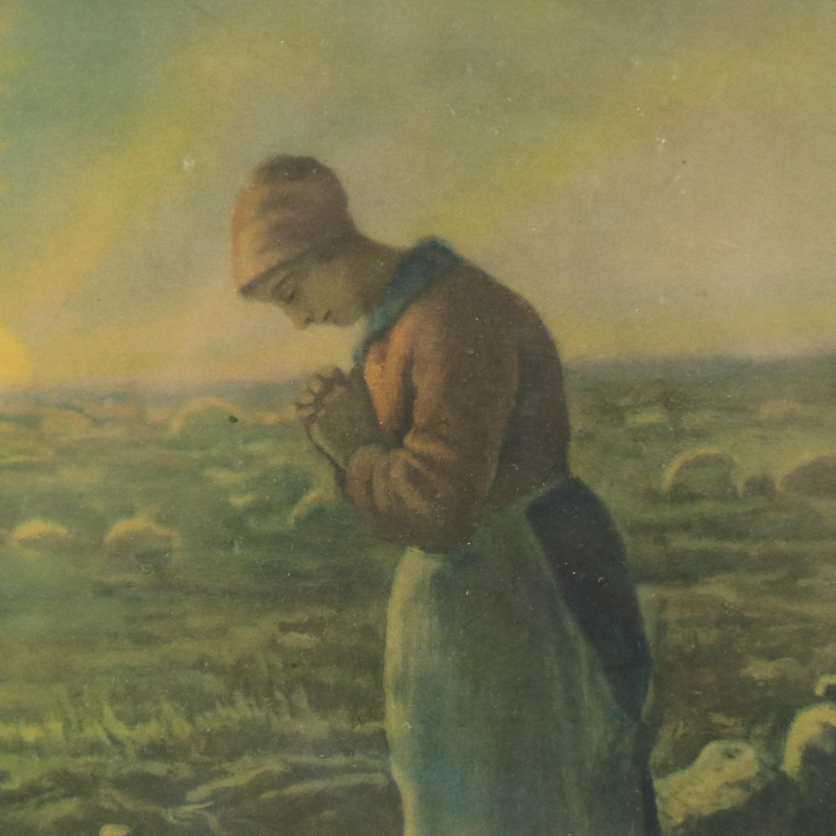 Offset Lithograph After Jean-François Millet "The Angelus," 20th Century