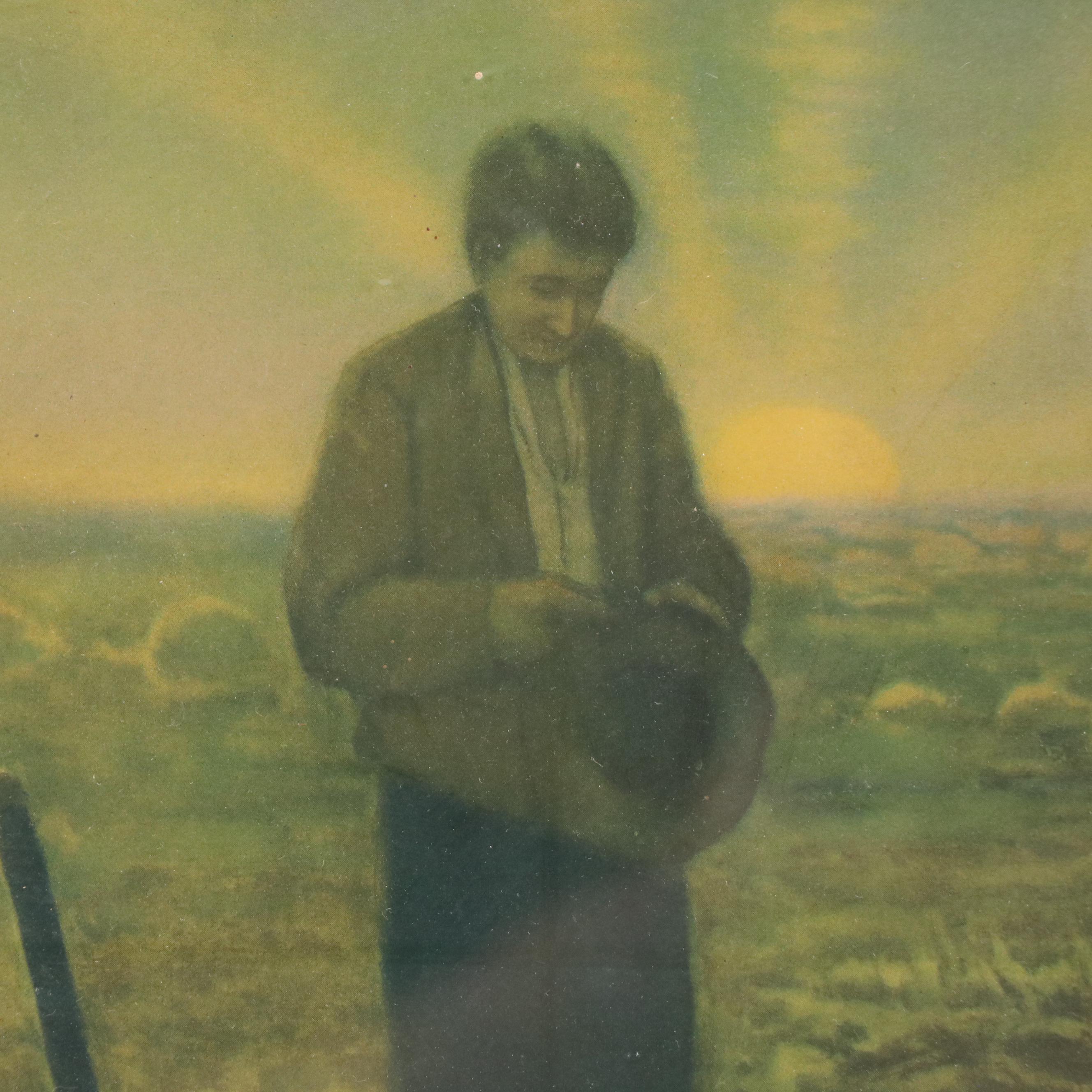 Offset Lithograph After Jean-François Millet "The Angelus," 20th Century