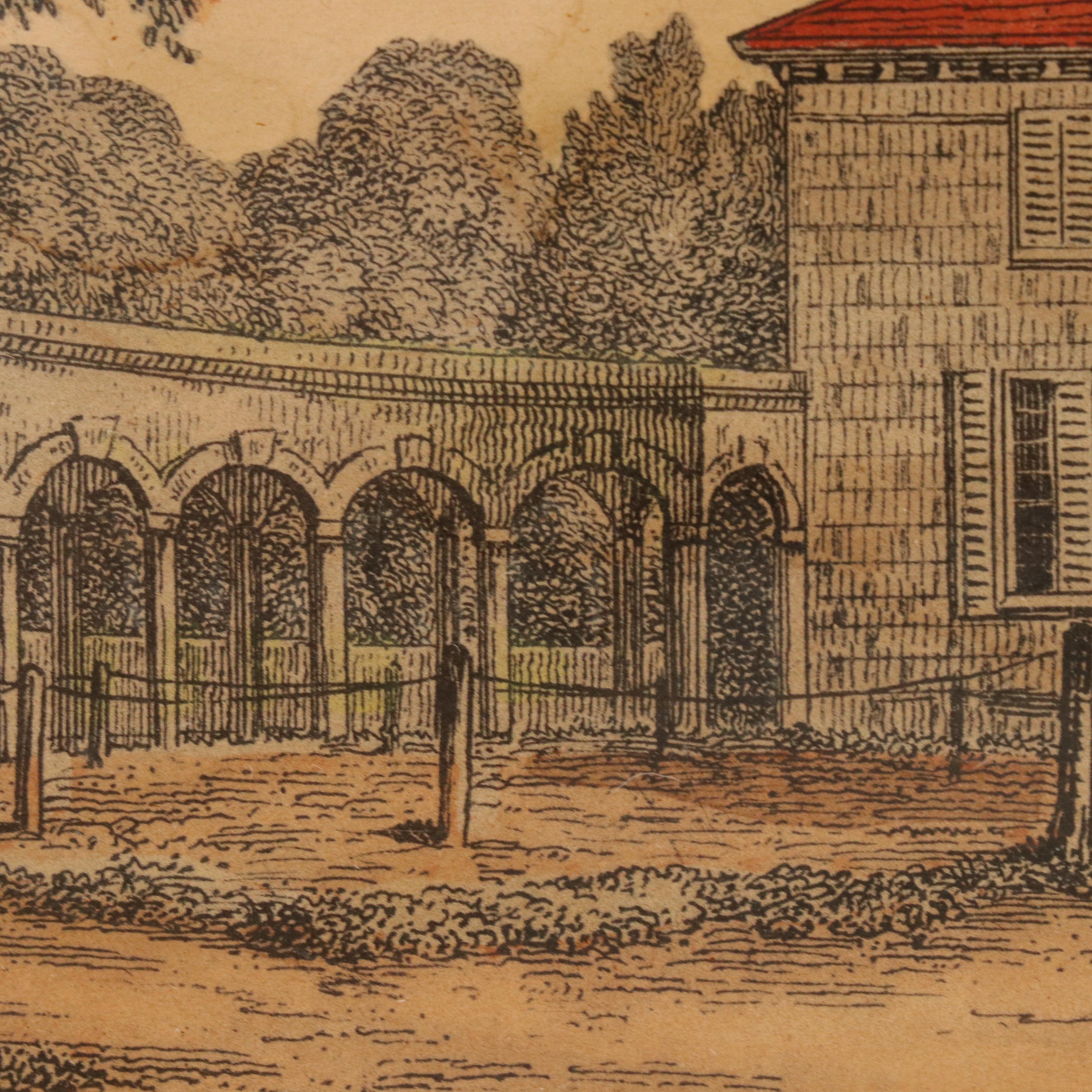 Collotype Reproduction "N.W. View of the Mansion of George Washington"