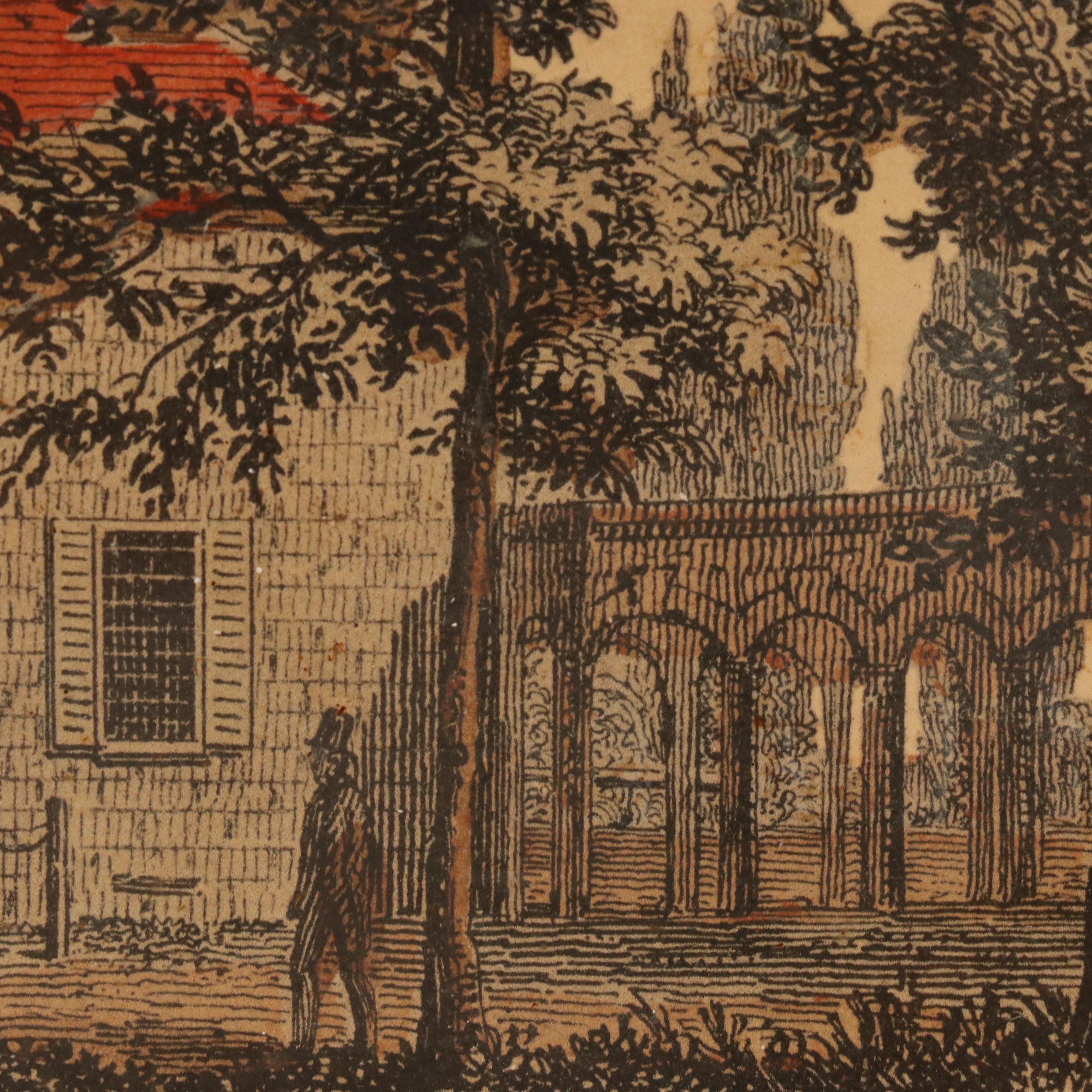 Collotype Reproduction "N.W. View of the Mansion of George Washington"