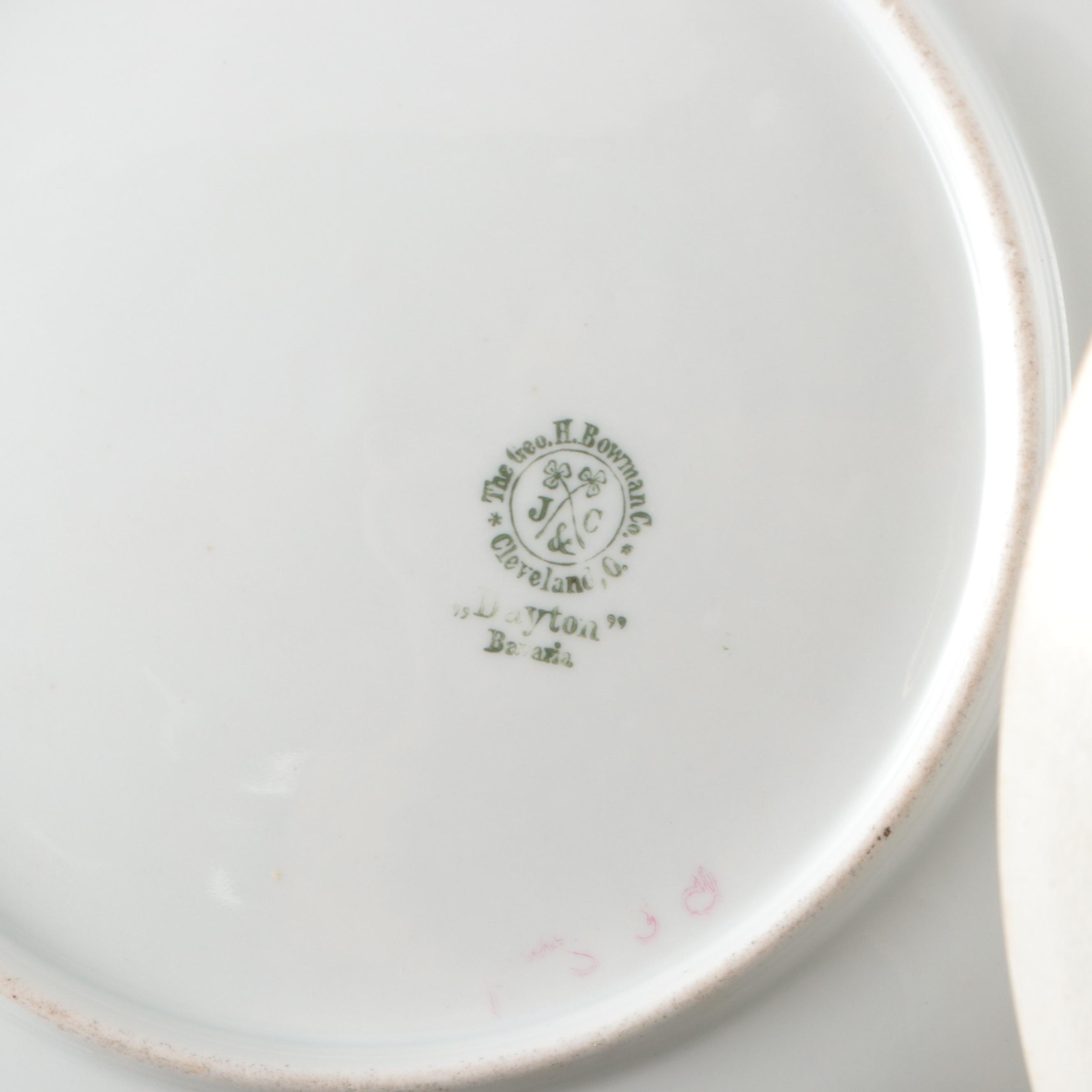 Adams "Cries of London" with Other European Porcelain Plates and Bowls