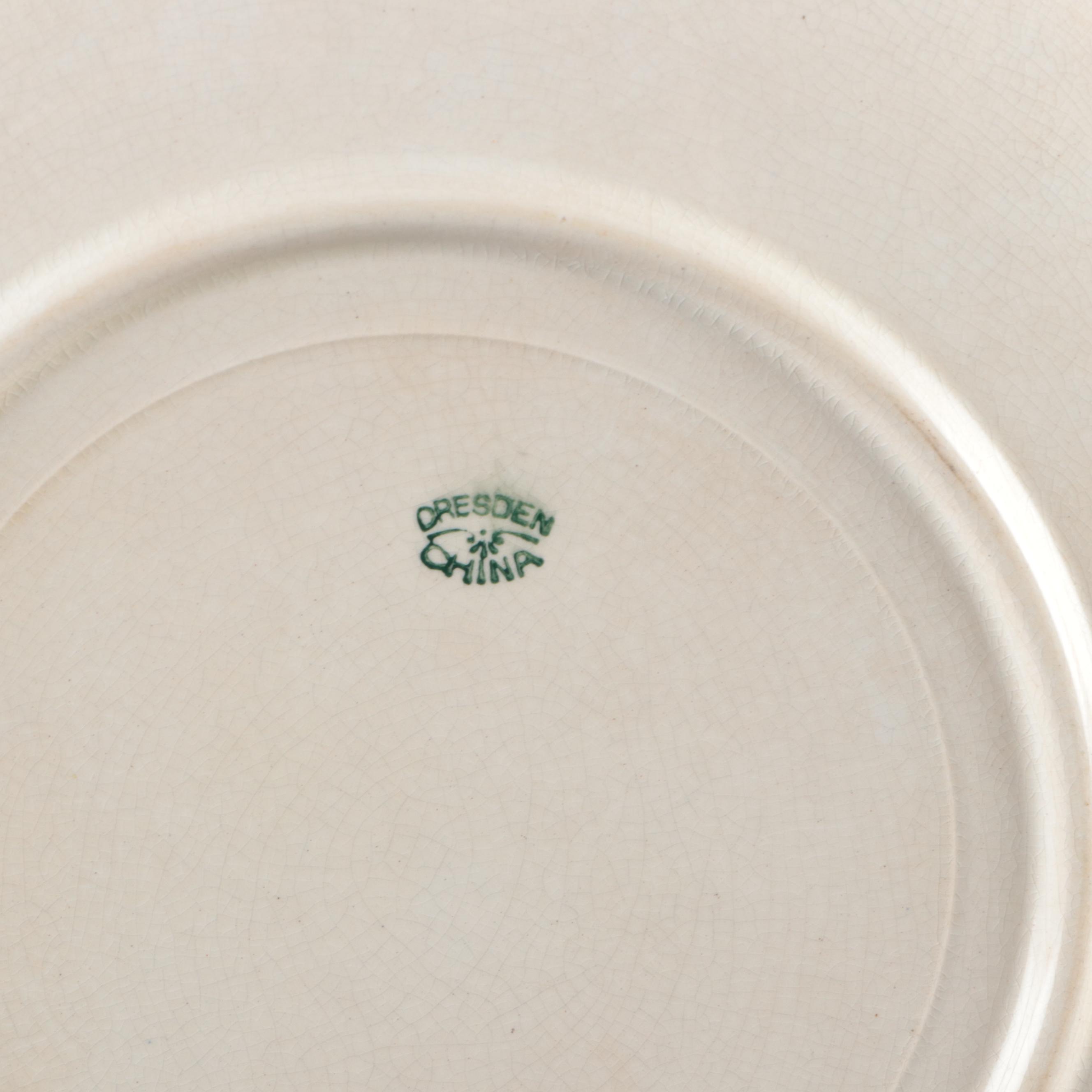 Adams "Cries of London" with Other European Porcelain Plates and Bowls