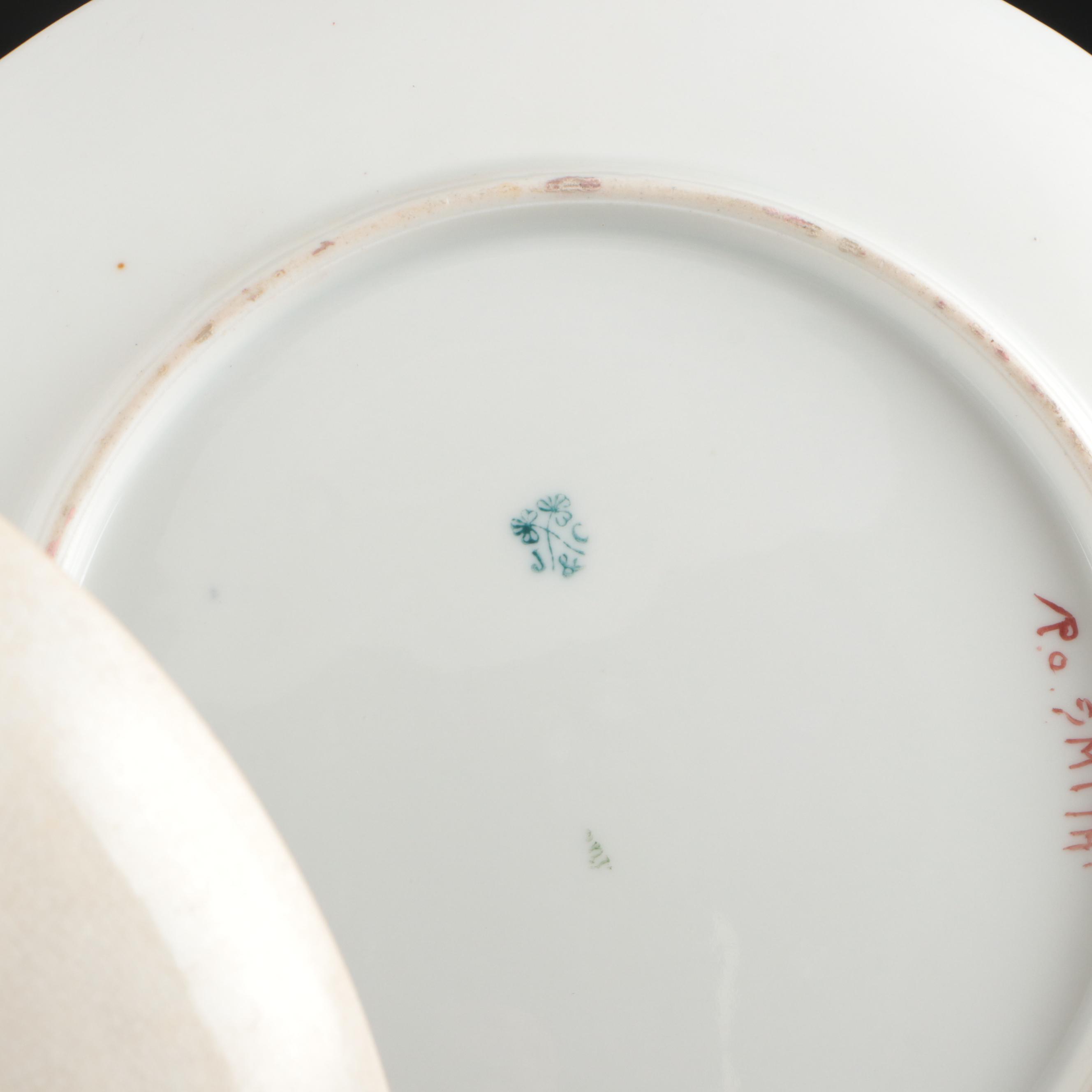 Adams "Cries of London" with Other European Porcelain Plates and Bowls