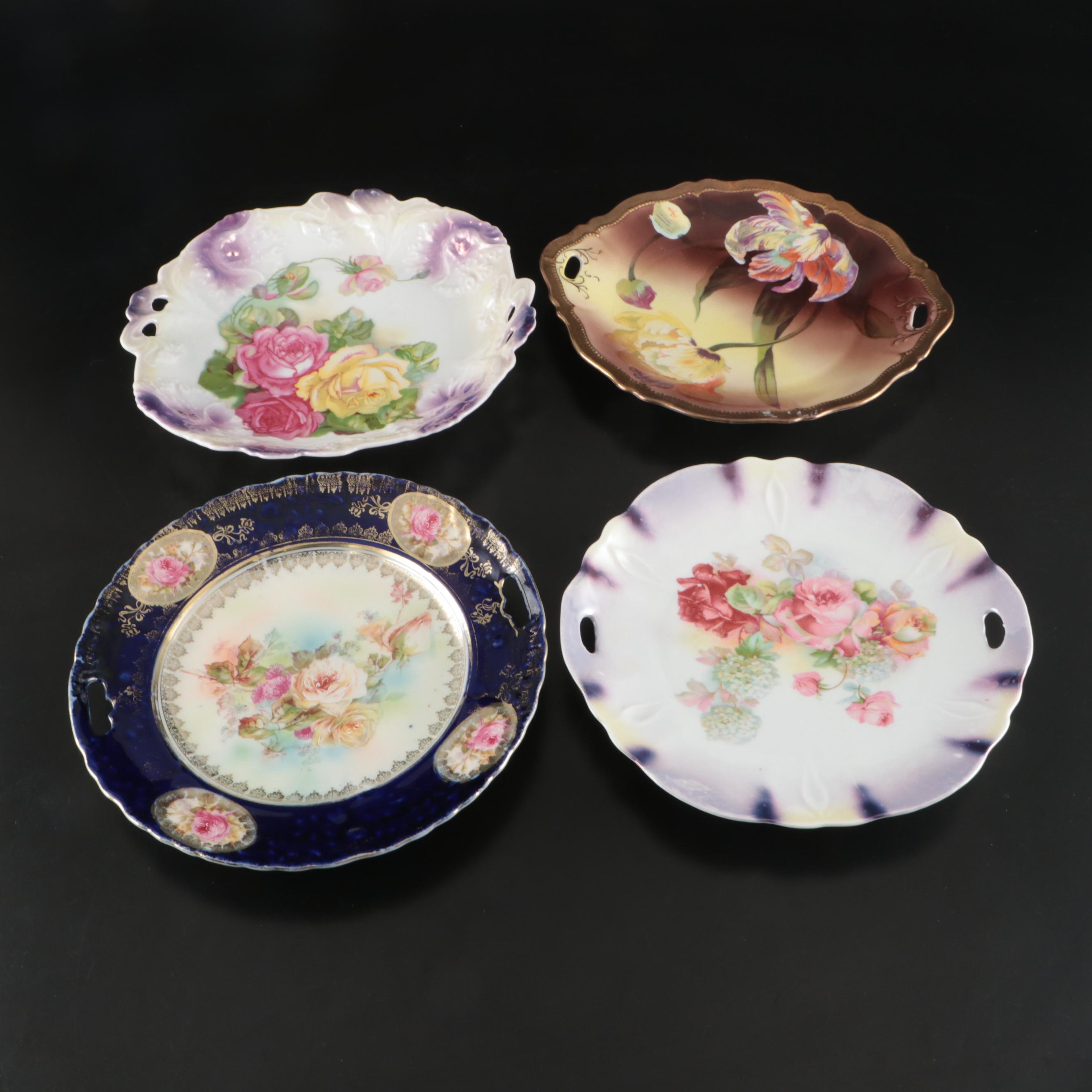 Adams "Cries of London" with Other European Porcelain Plates and Bowls