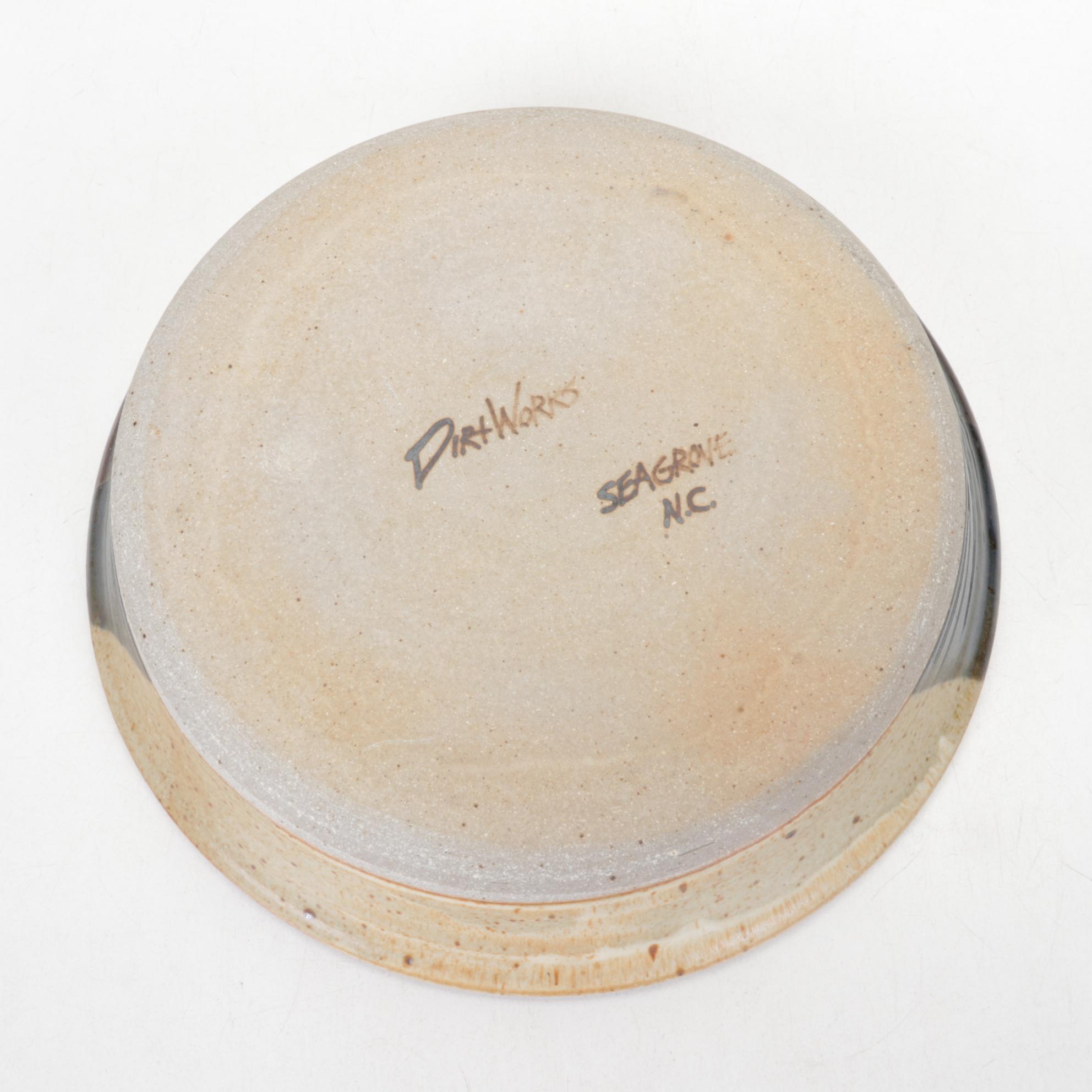 Dirtworks Wheel Thrown Round Pottery Dish with Two Pottery Bowls