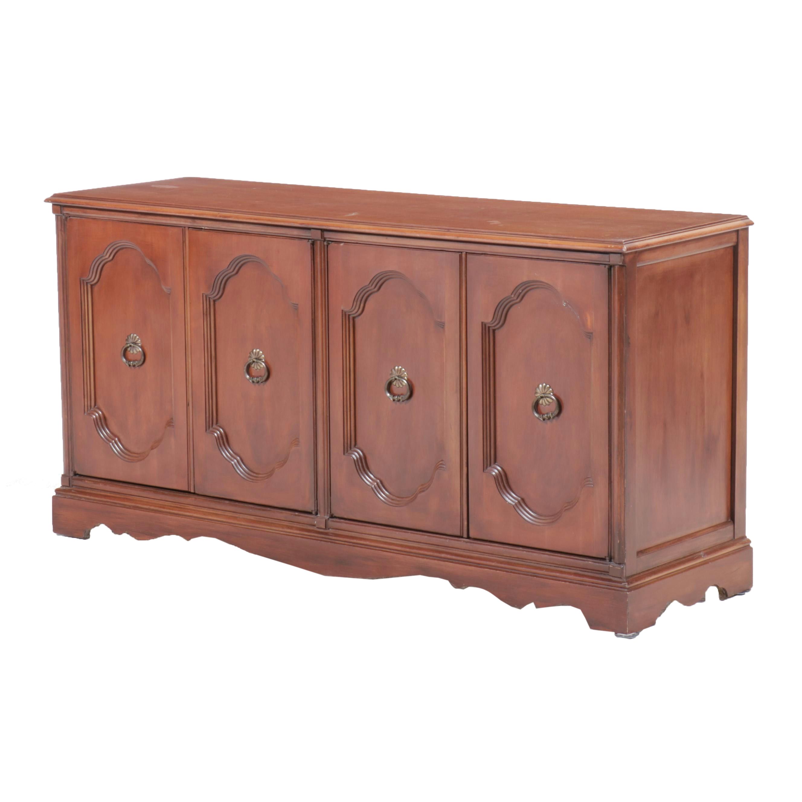 French Provincial Style Cherry Finished Credenza