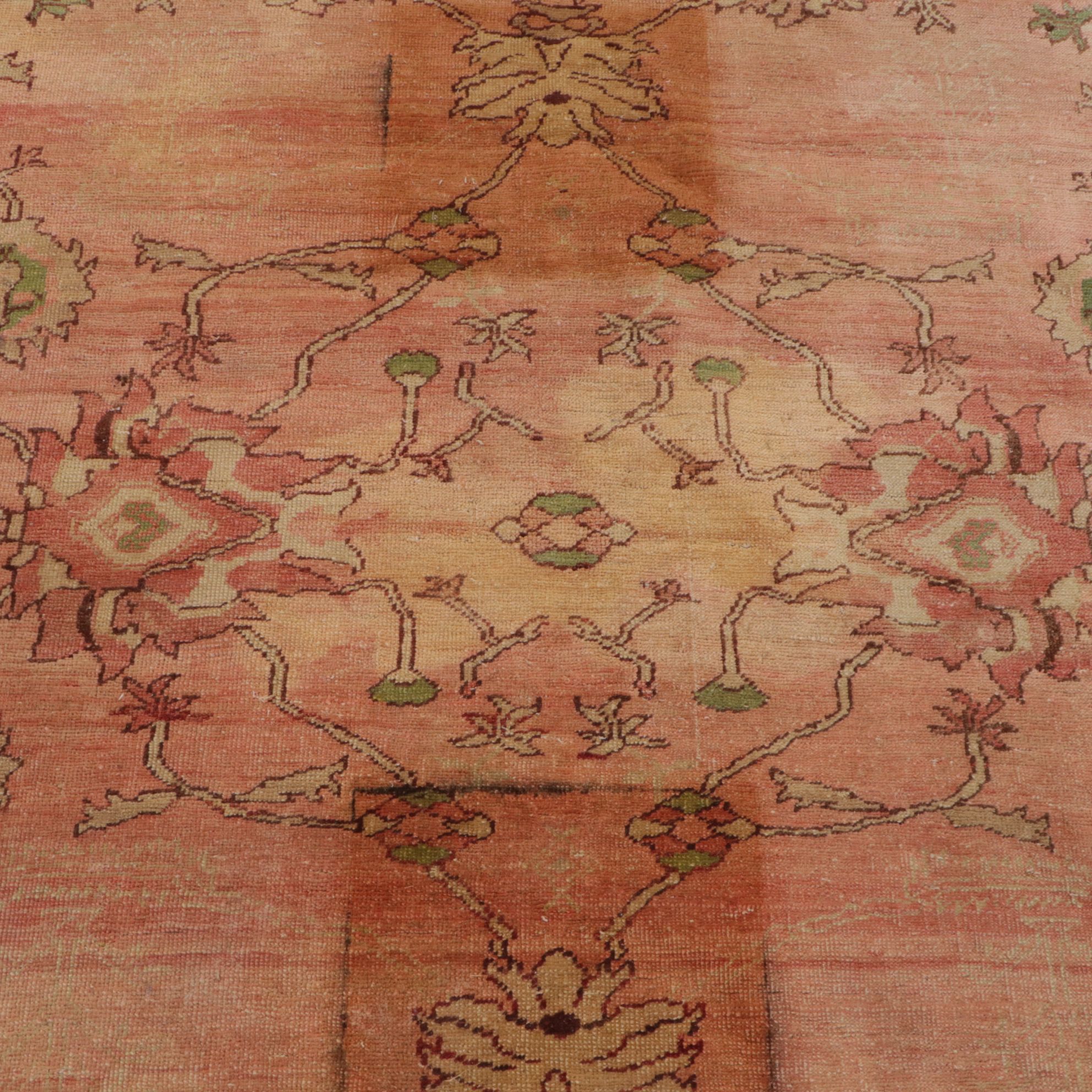 7'10 x 10'1 Hand-Knotted Turkish Oushak Area Rug