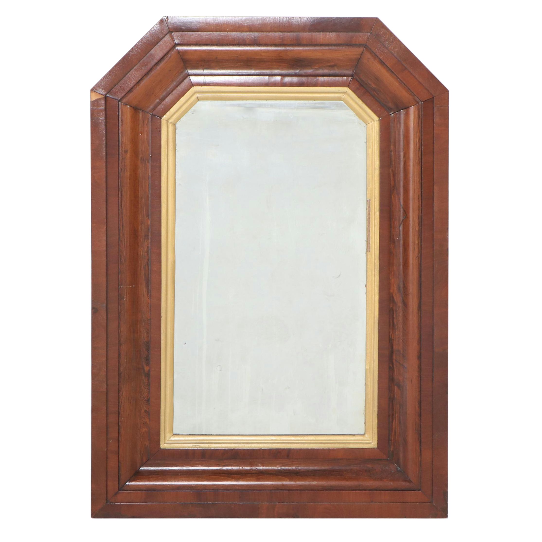 American Empire Style Parcel Gilt and Wood Wall Mirror