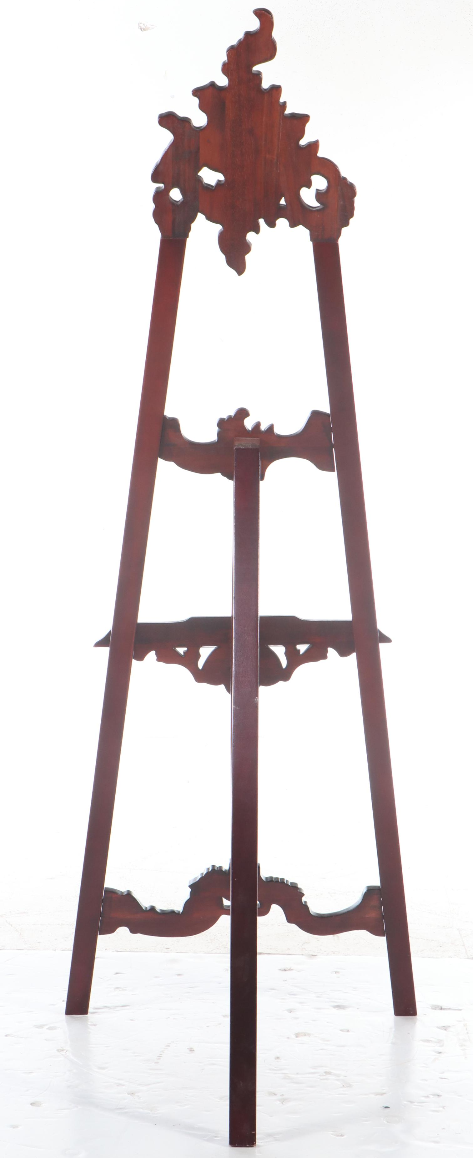 Carved Mahogany Easel