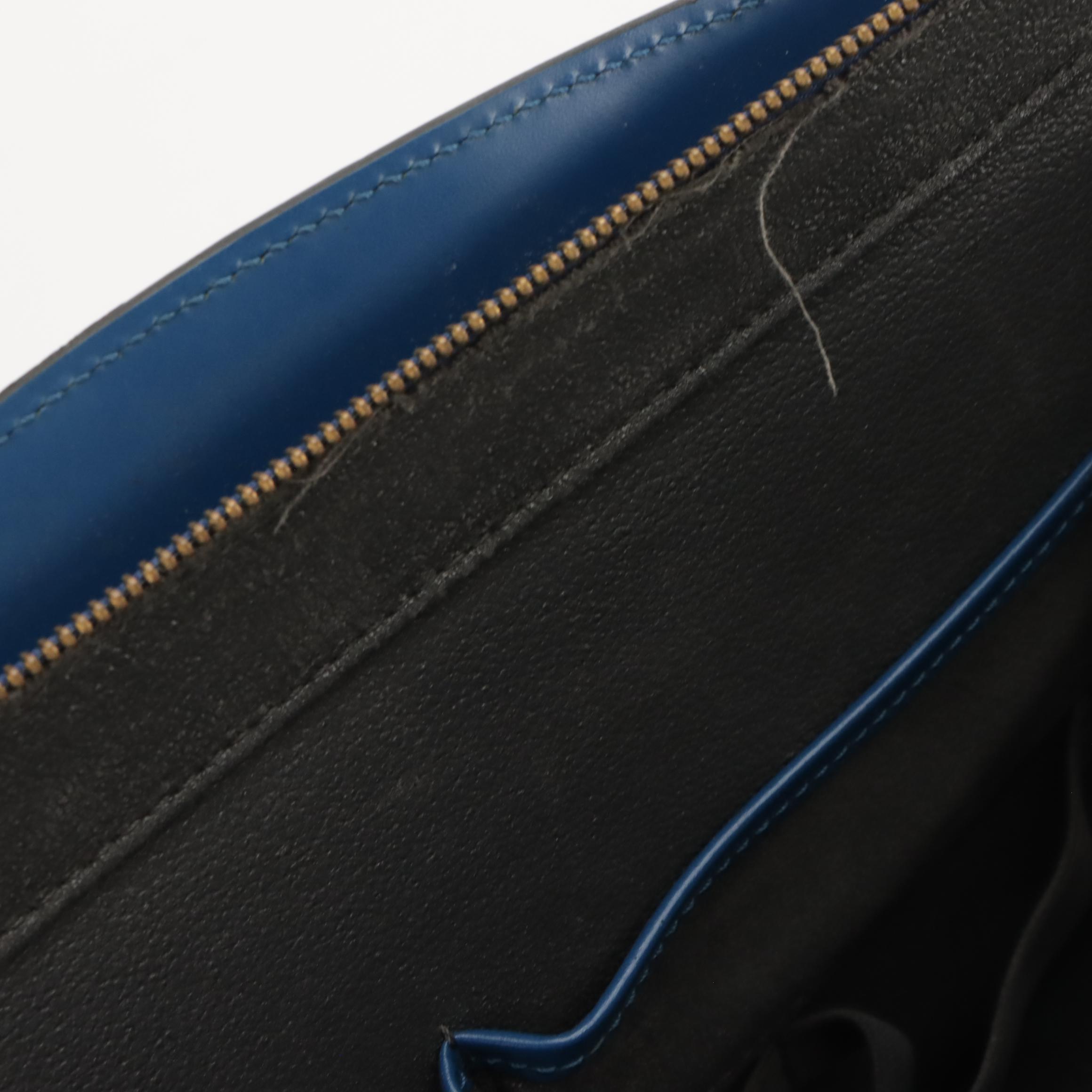 Louis Vuitton Riviera Handbag in Toledo Blue Epi and Smooth Leather