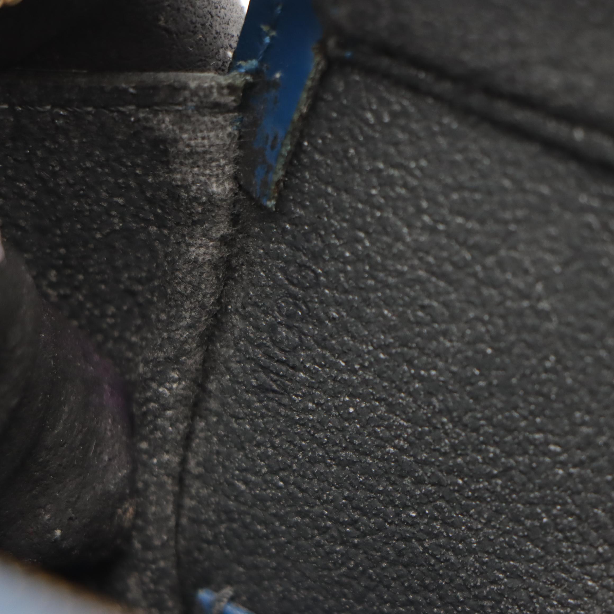 Louis Vuitton Riviera Handbag in Toledo Blue Epi and Smooth Leather