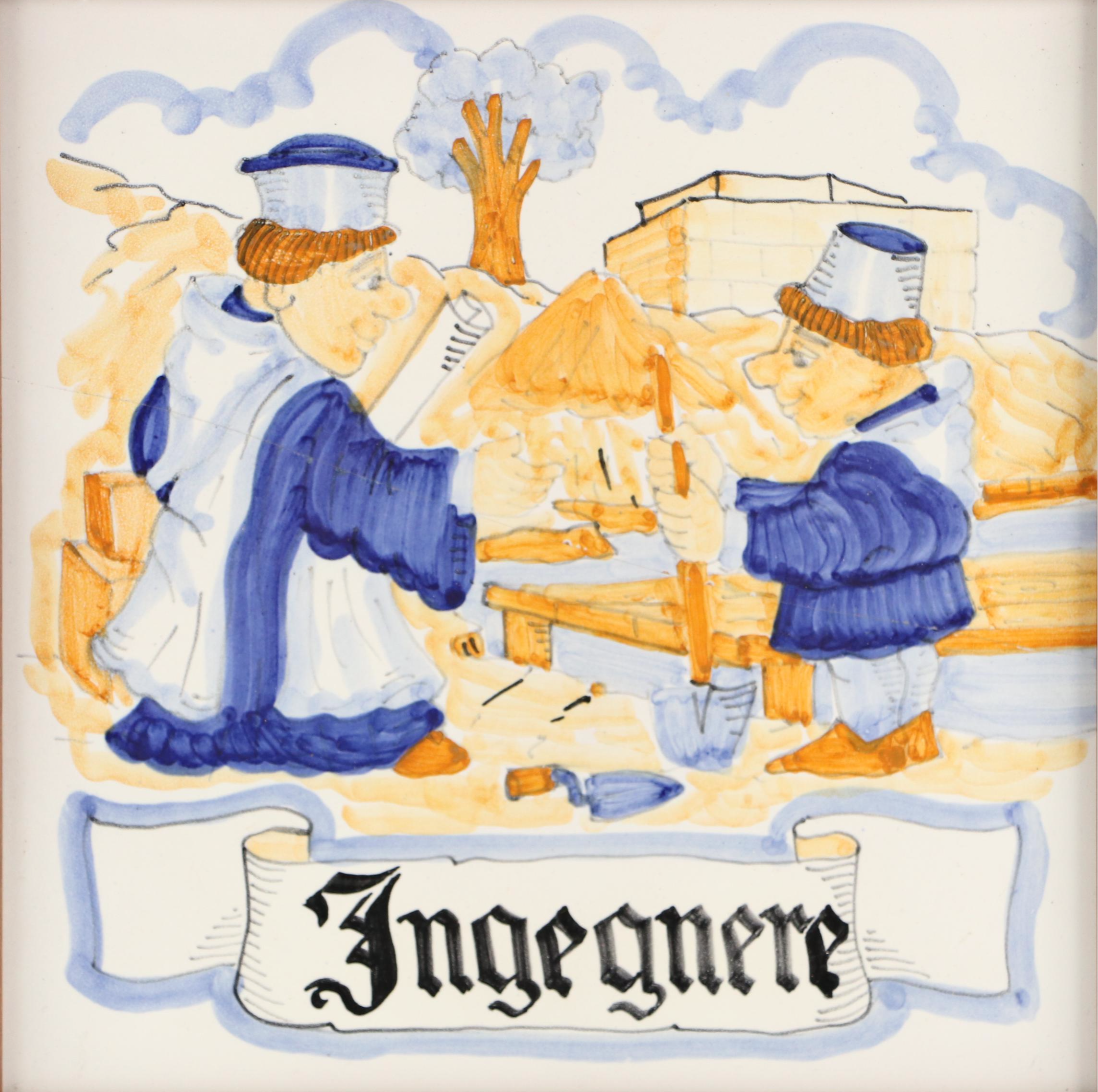 Italian Majolica Tradesmen Ceramics Tiles