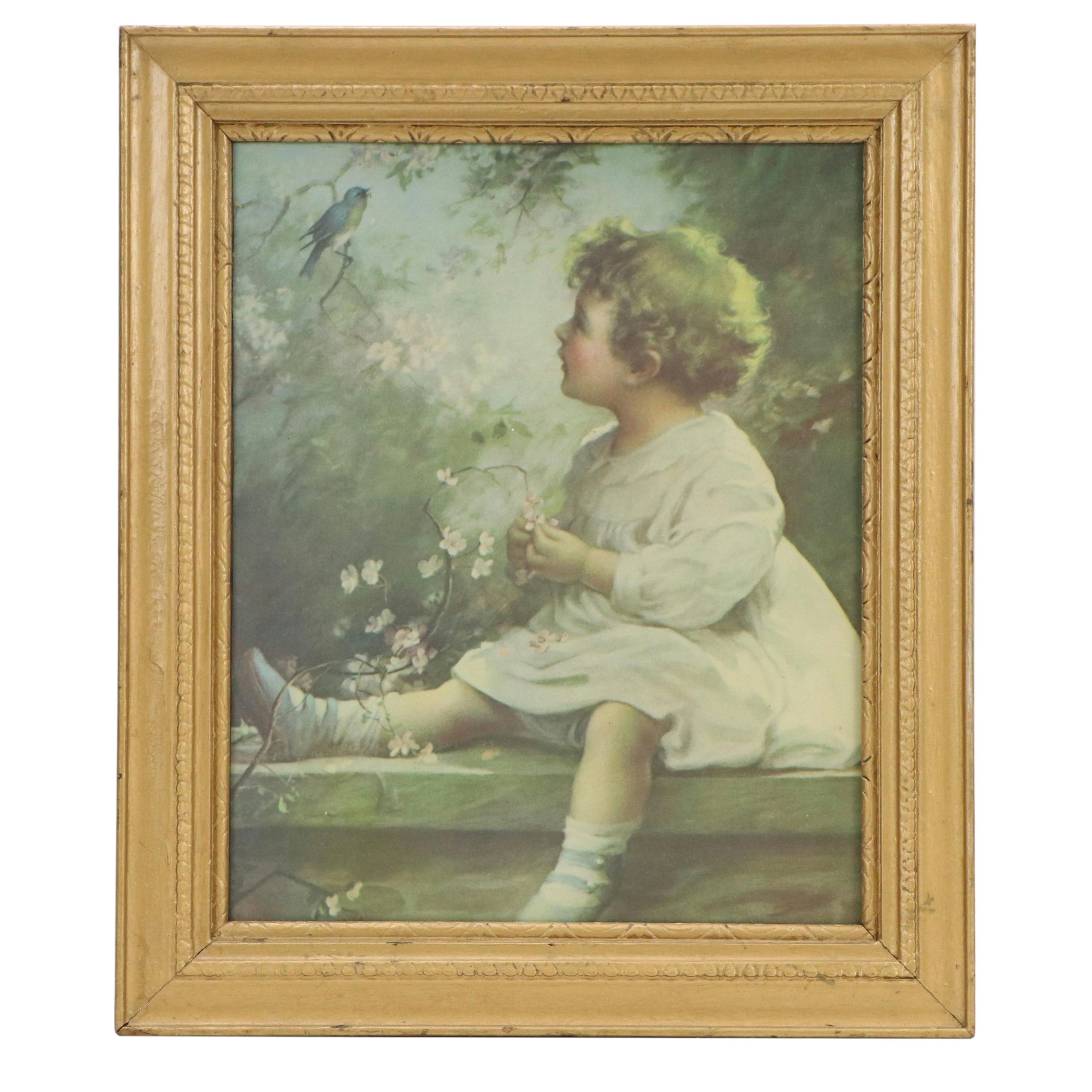 Offset Lithograph After Zula Kenyon "Song of the Bluebird," 20th Century