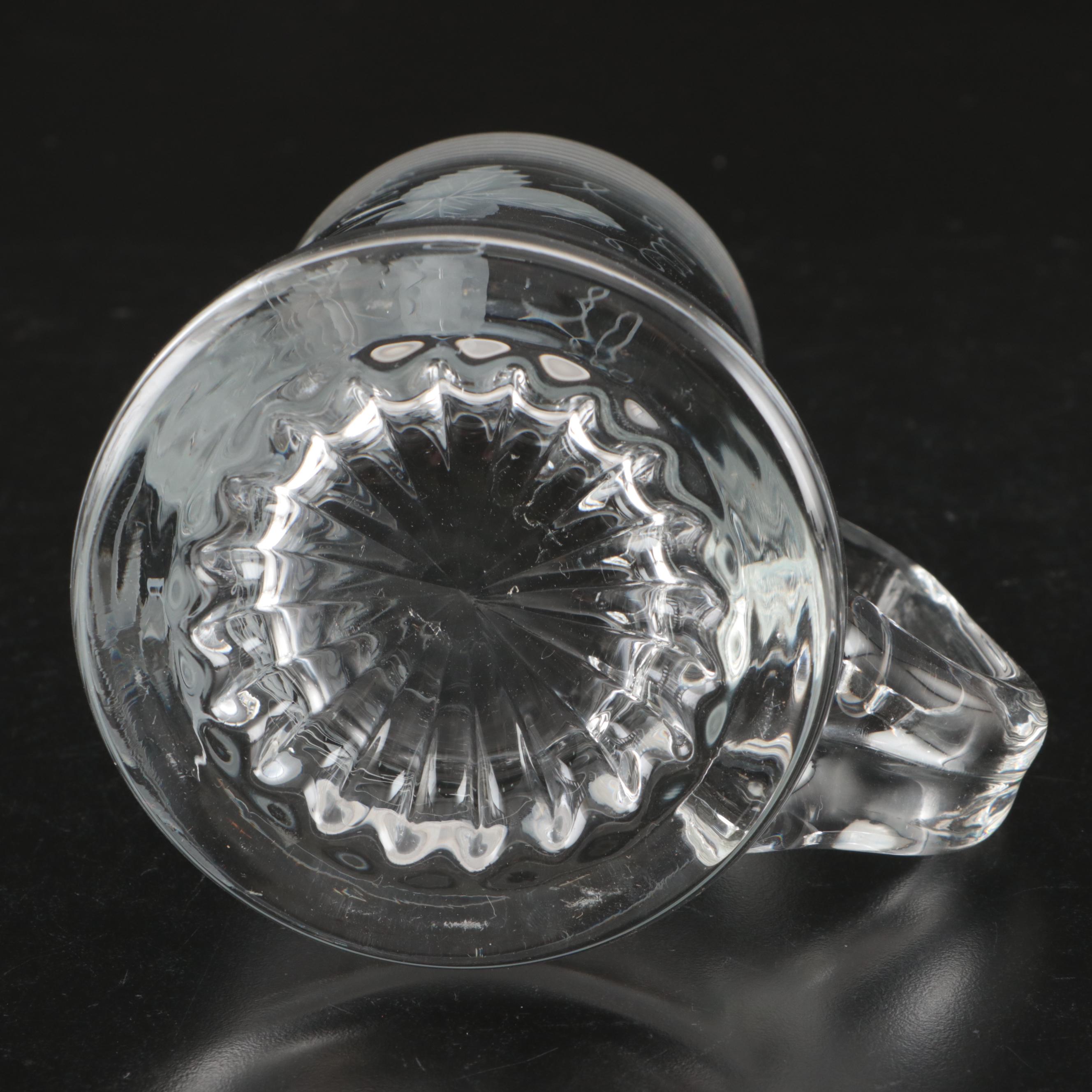 American Brilliant Style Cut and Etched Glass Pitchers and Drinkware