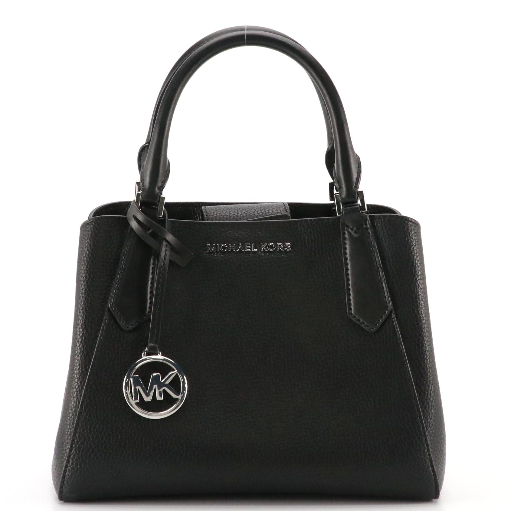 Michael Kors Small Kimberly Two-Way Satchel in Black Pebbled Leather