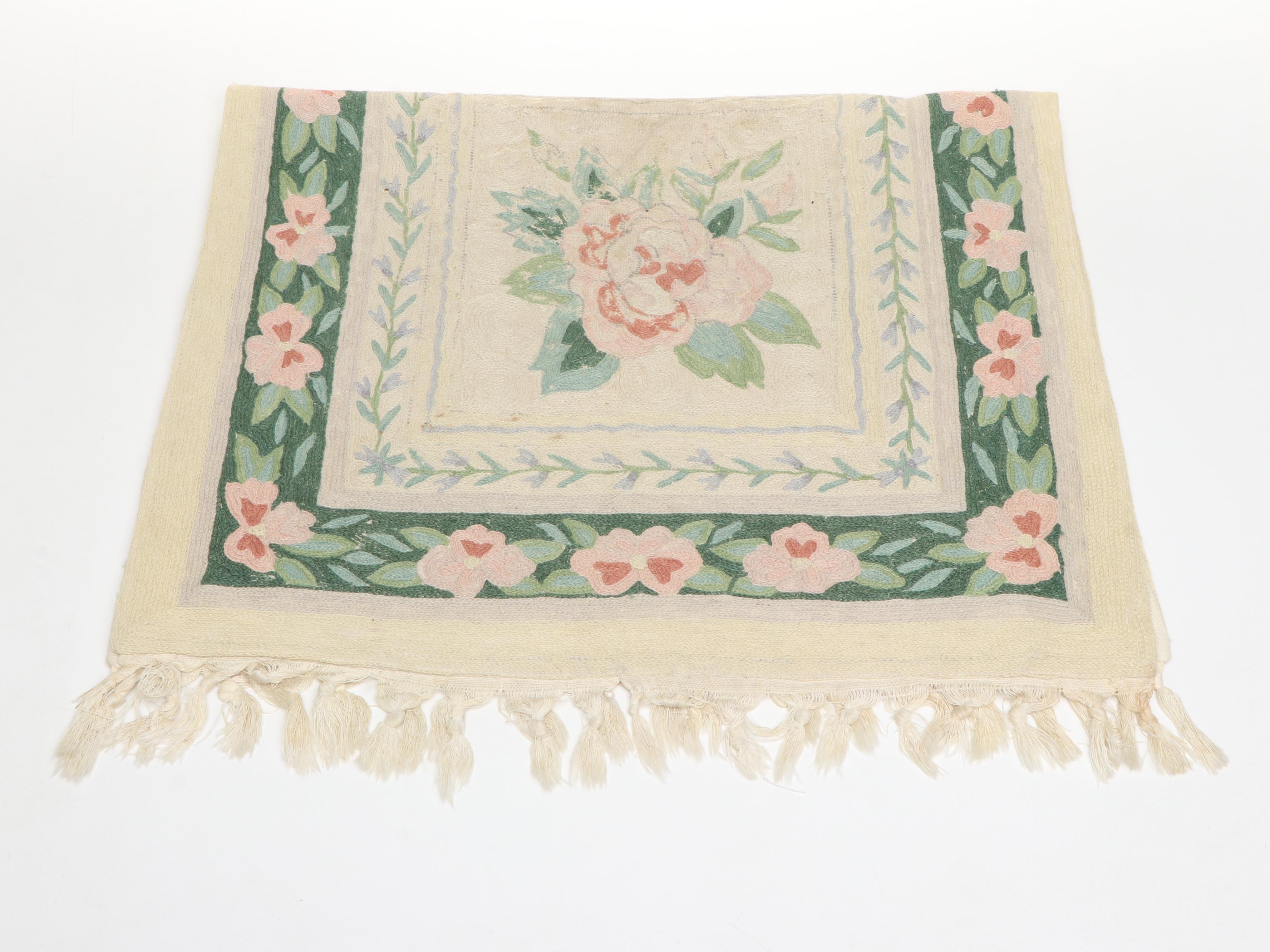 2 x 3'2 Veronica Marsh Floral Accent Rug with Decorative Throw Pillow