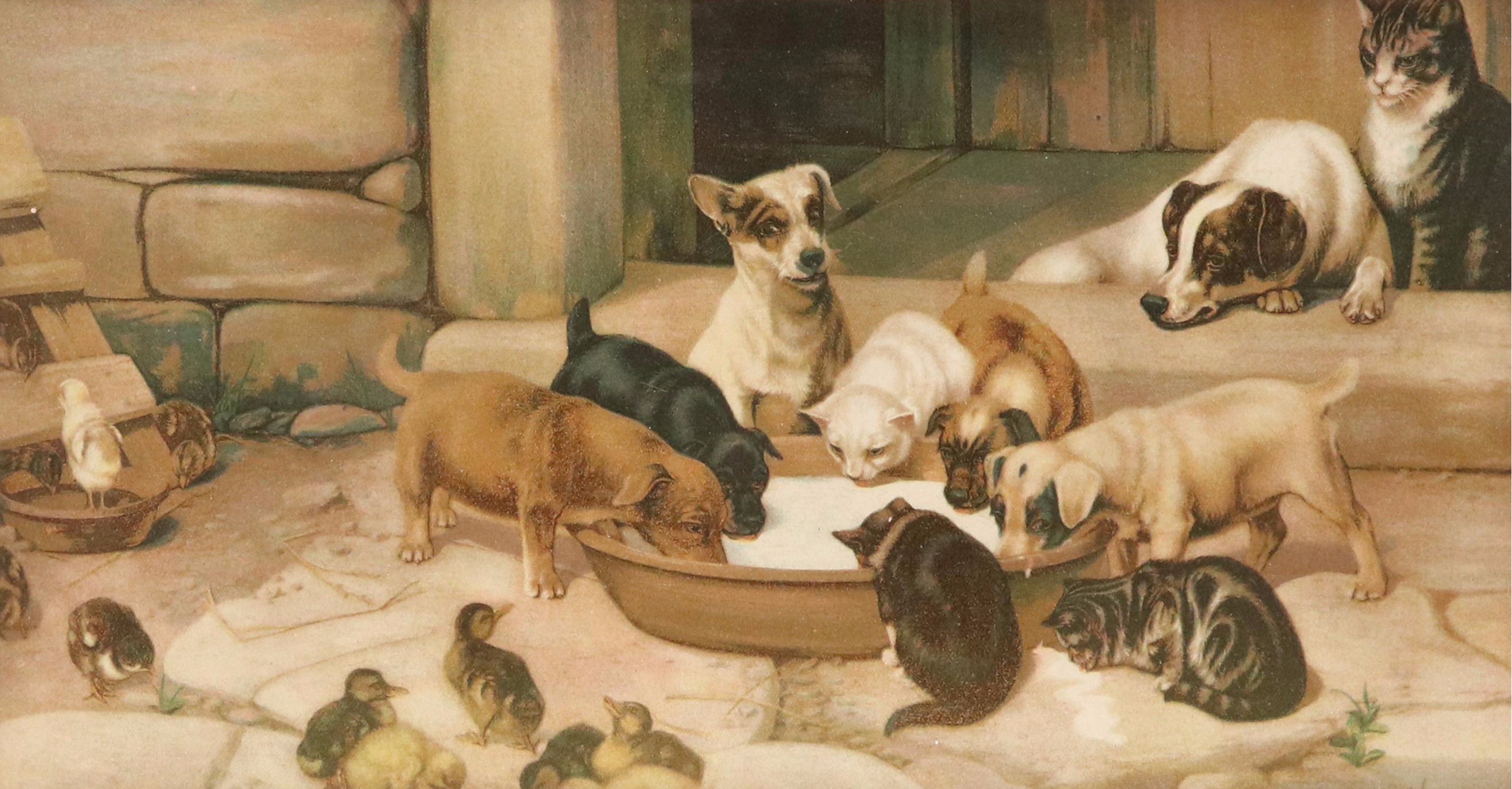 After William Henry Trood Letterpress Halftone "Meal Time"