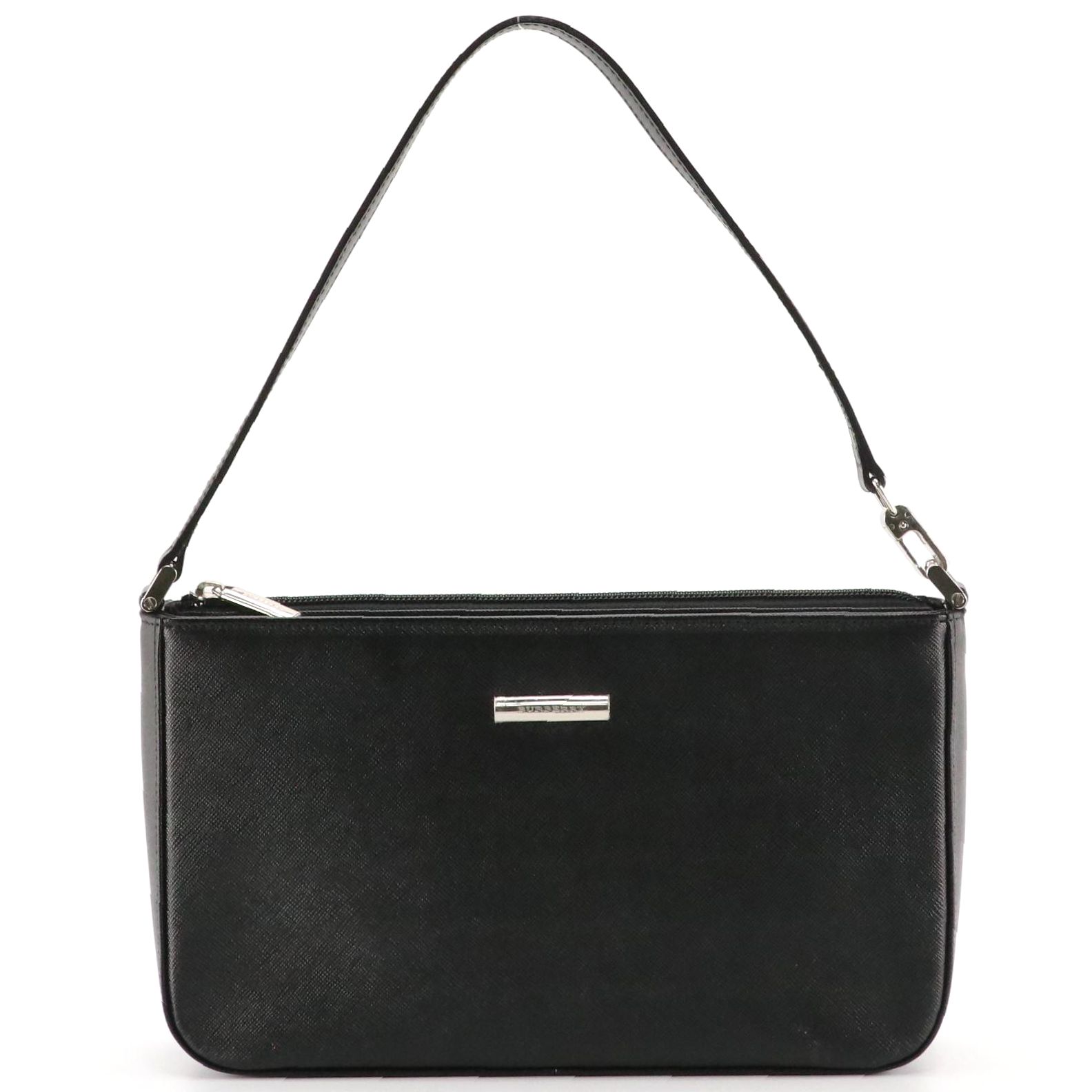 Burberry Shoulder Bag in Black Saffiano Leather, With Tag