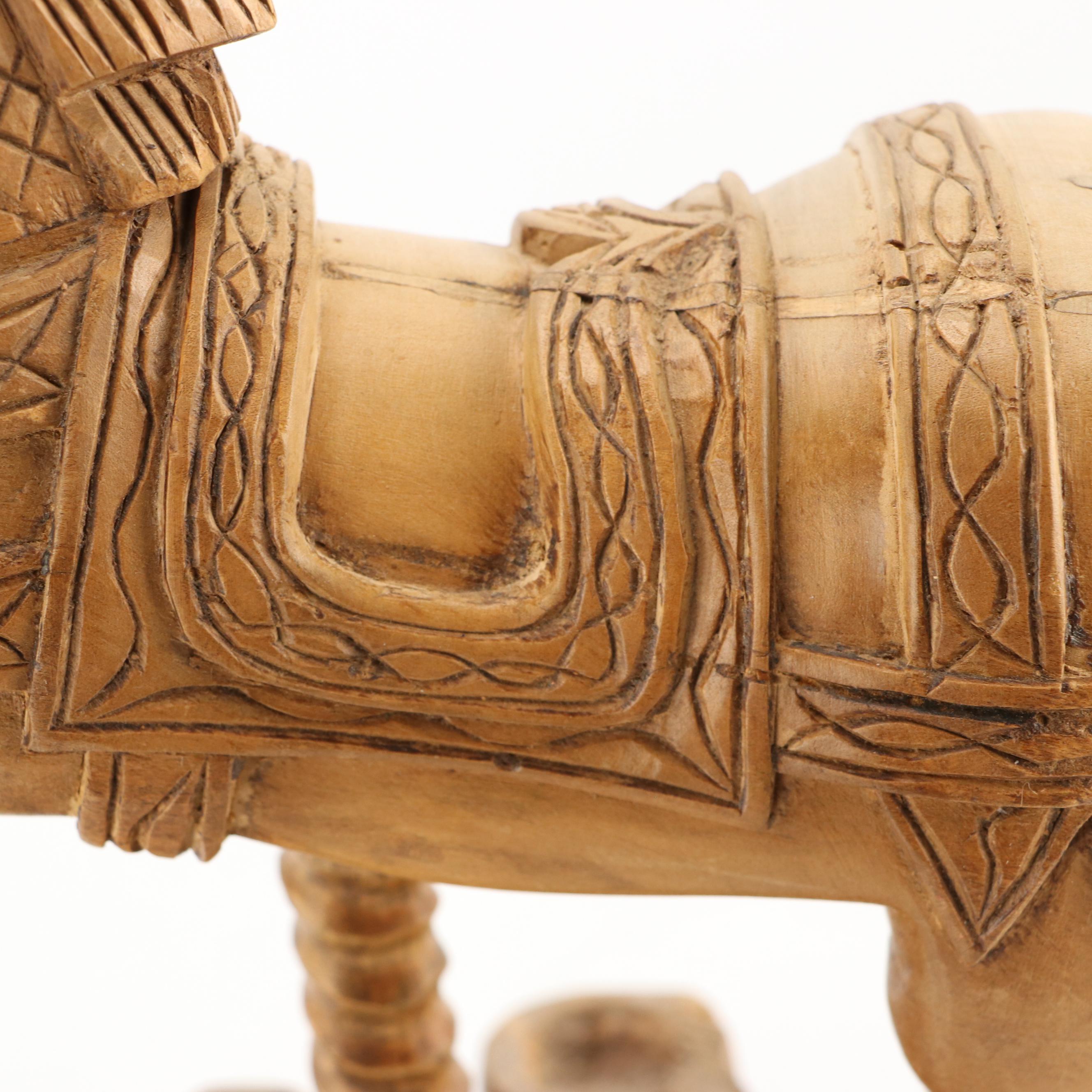 Carved Wood Carousel Horse Sculpture