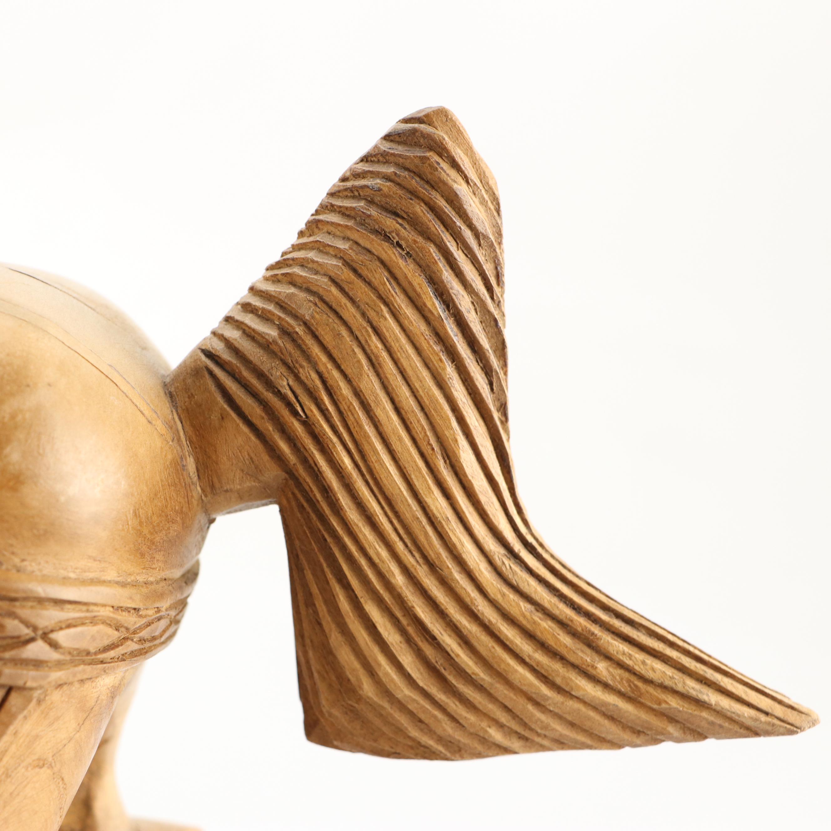 Carved Wood Carousel Horse Sculpture