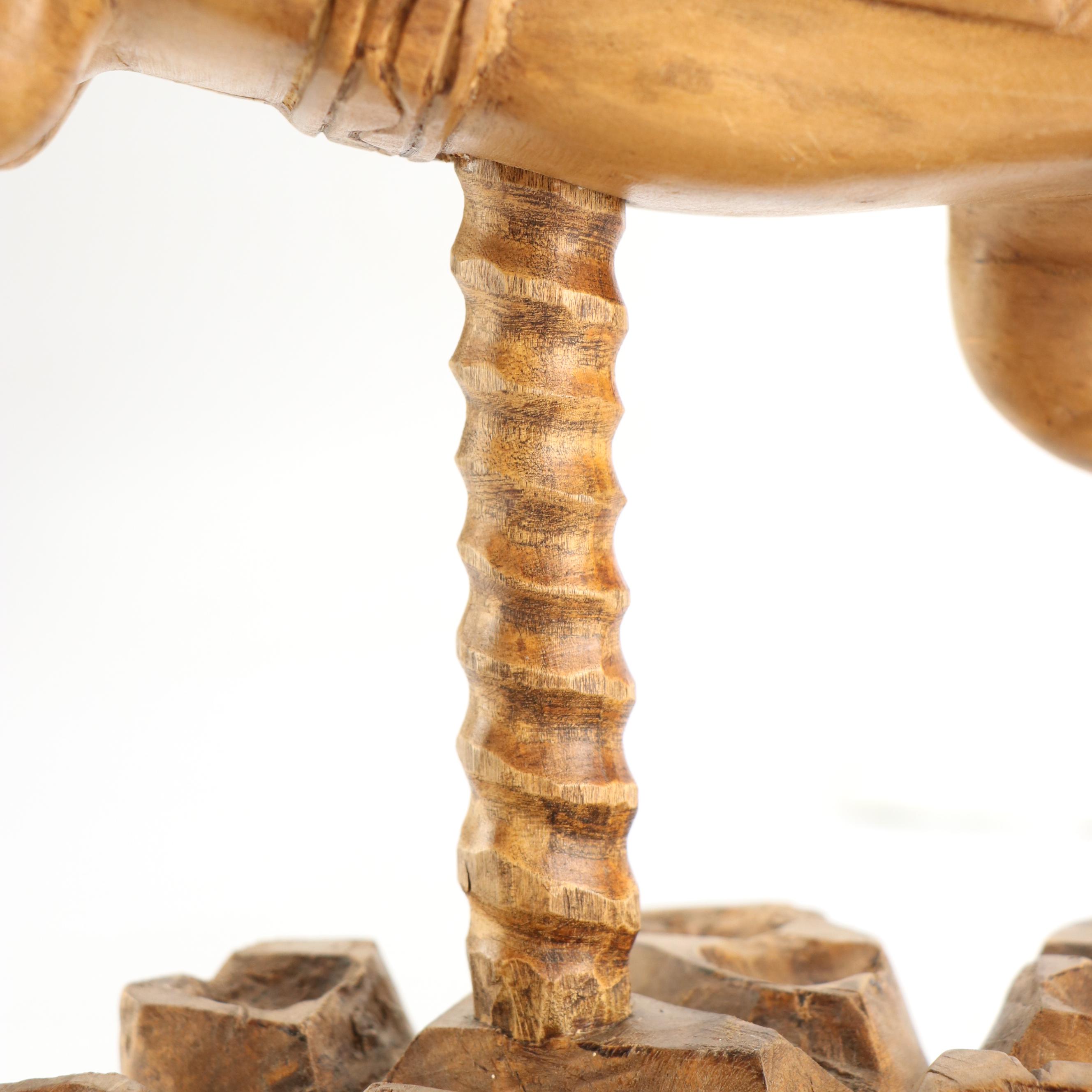 Carved Wood Carousel Horse Sculpture