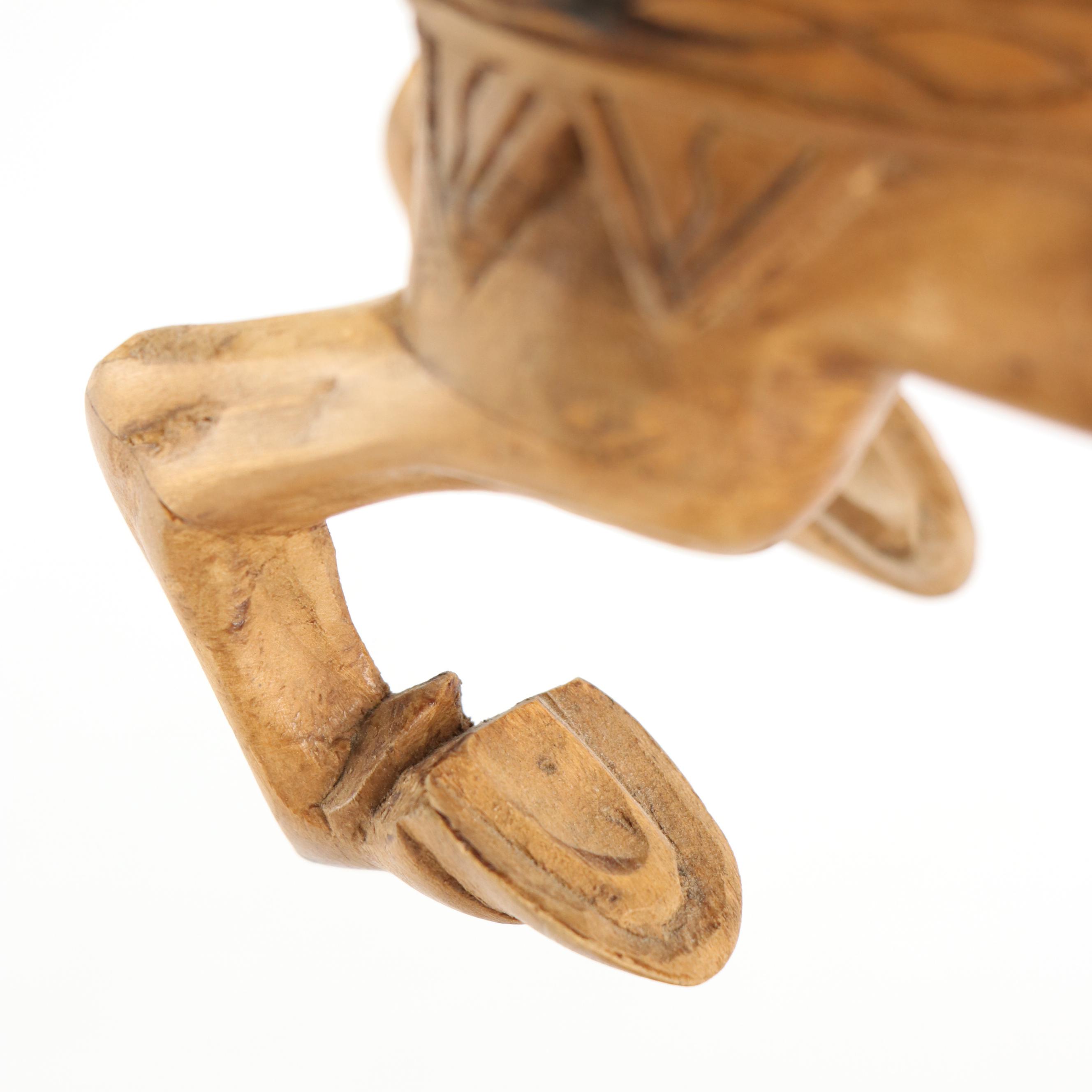 Carved Wood Carousel Horse Sculpture